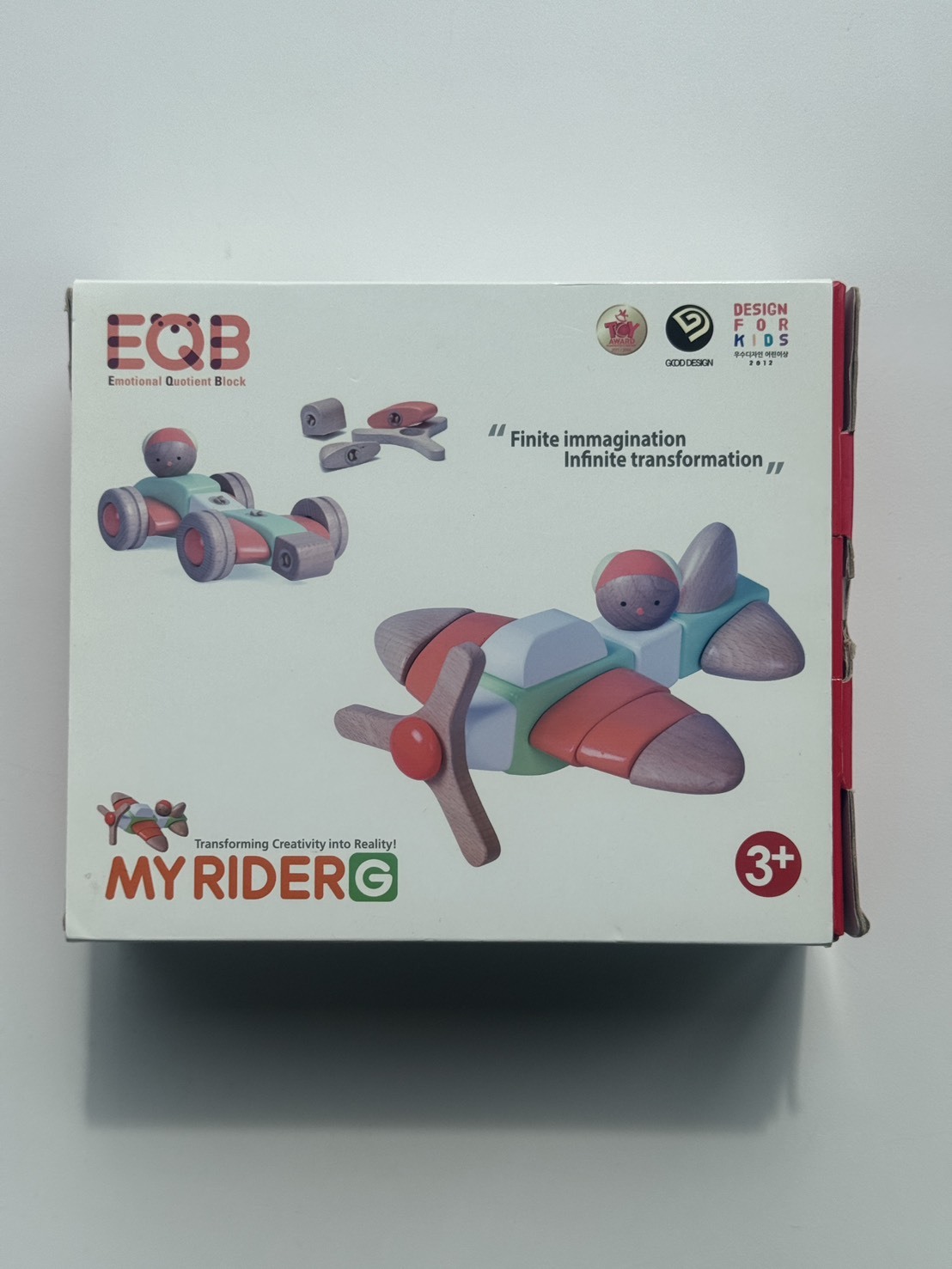 [福利品] EQB 韓國益智旋轉積木 18in1 MY RIDER G-飛行員 (外盒退色)