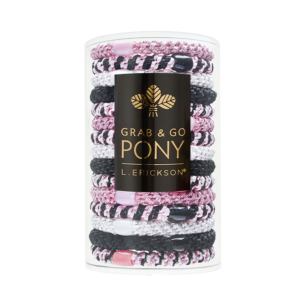 L. ERICKSON 彈力髮圈桶15入-粗版〈粉紅派對〉