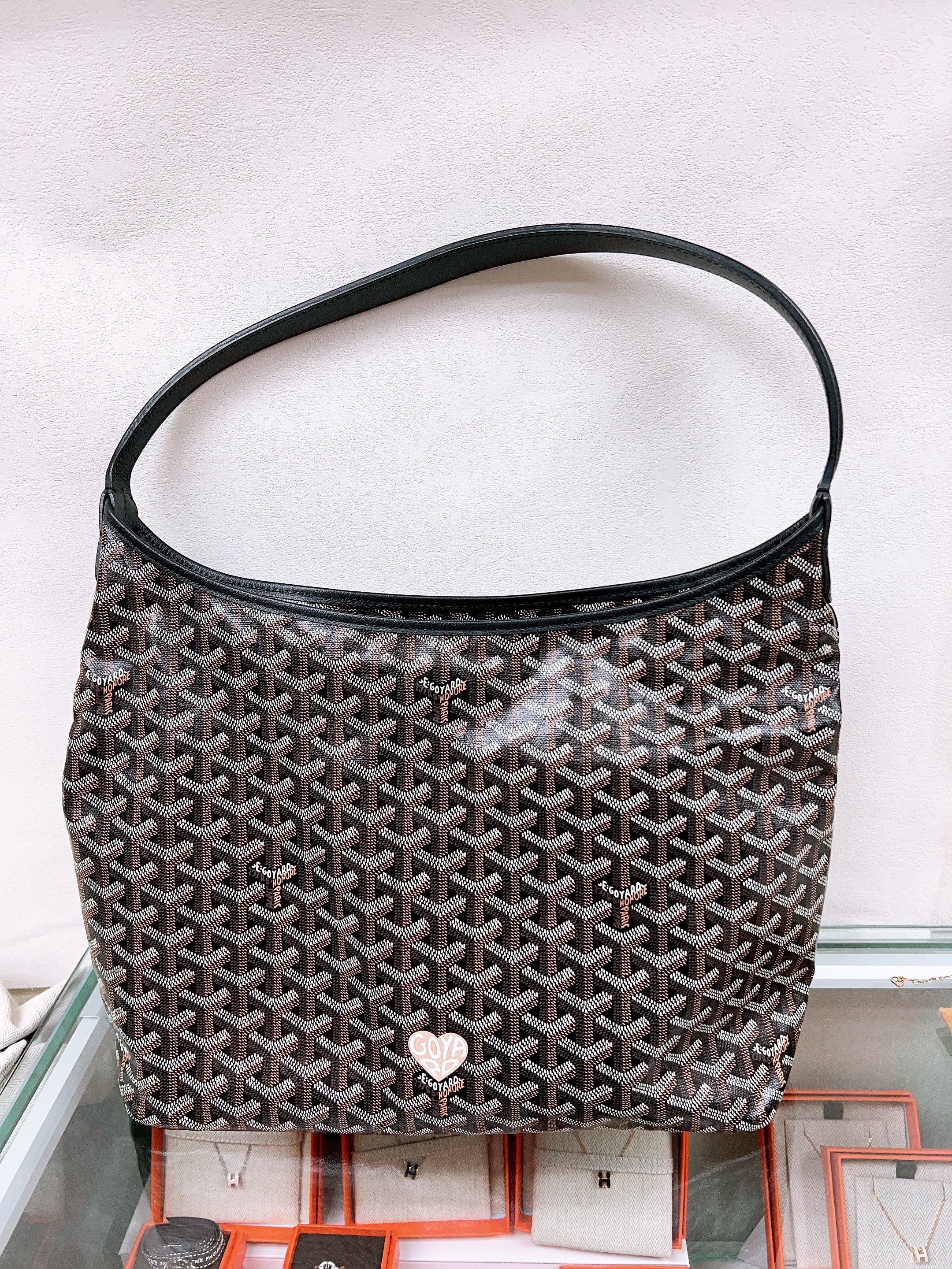 Goyard boheme hobo (black x beige heart)