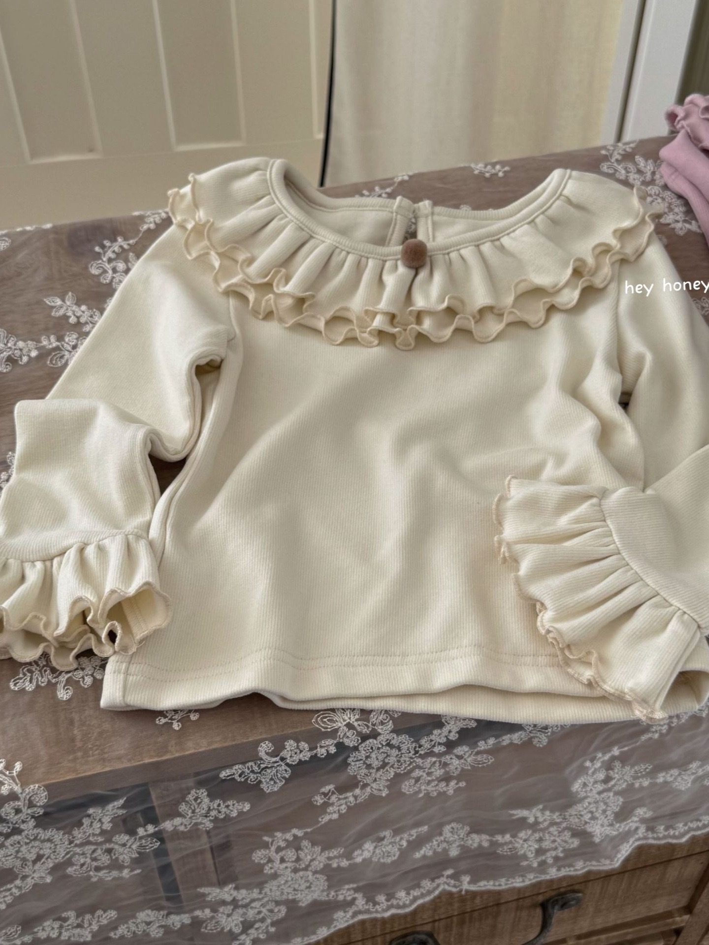 雙層木耳卷上衣