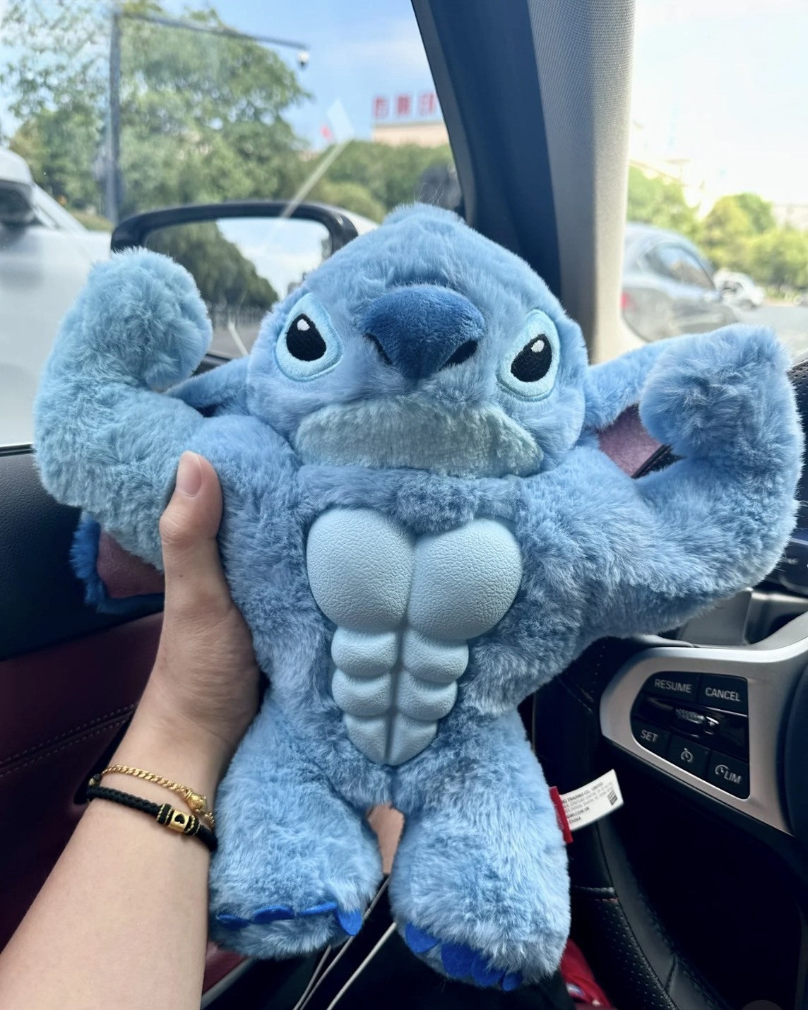 GiGwi 肌肉史迪奇 限定款 八塊腹肌 毛绒耐咬 狗狗玩具