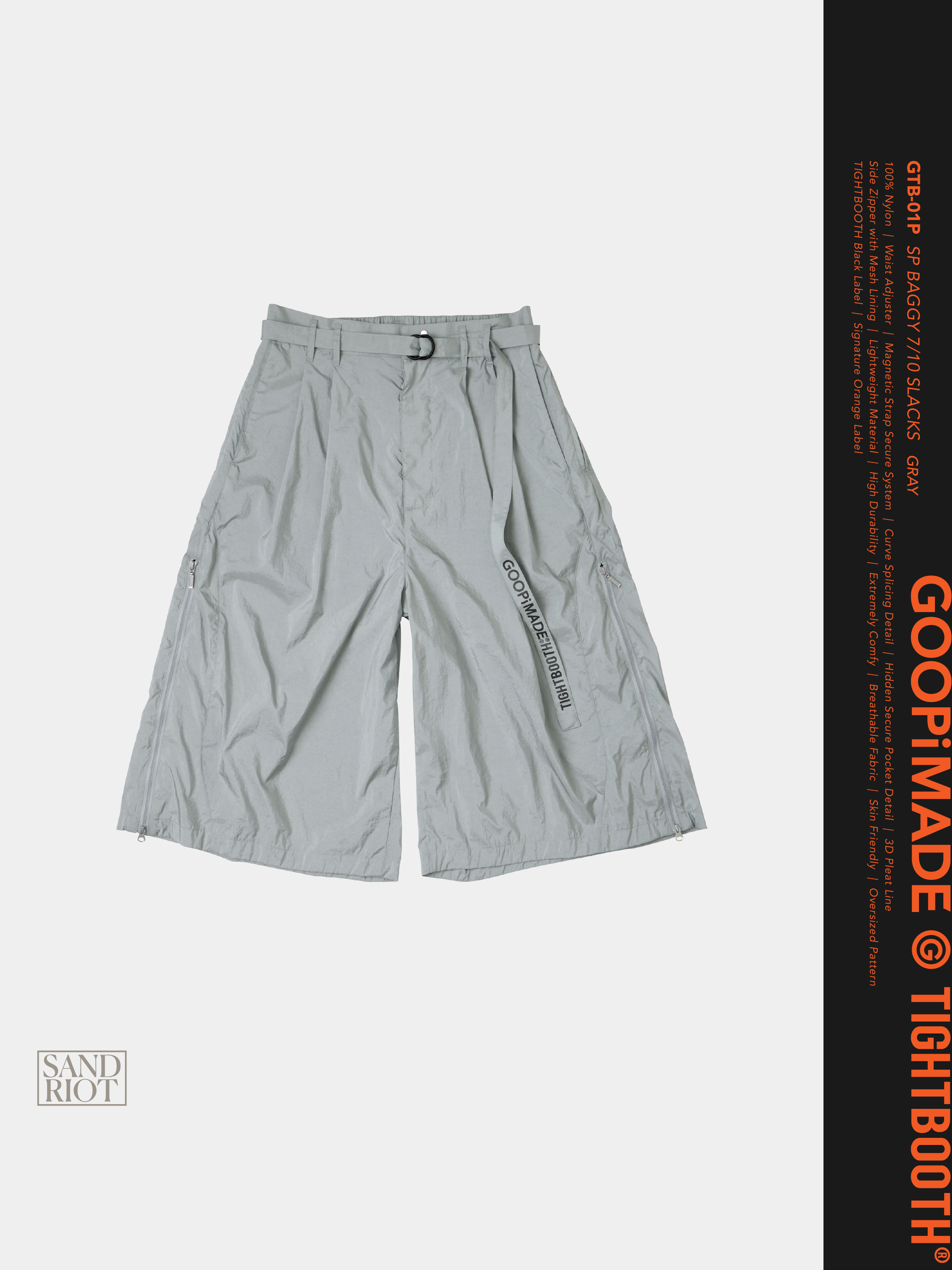 GOOPiMADE x TIGHTBOOTH]“GTB-01P” SP Baggy 7/10 Slacks