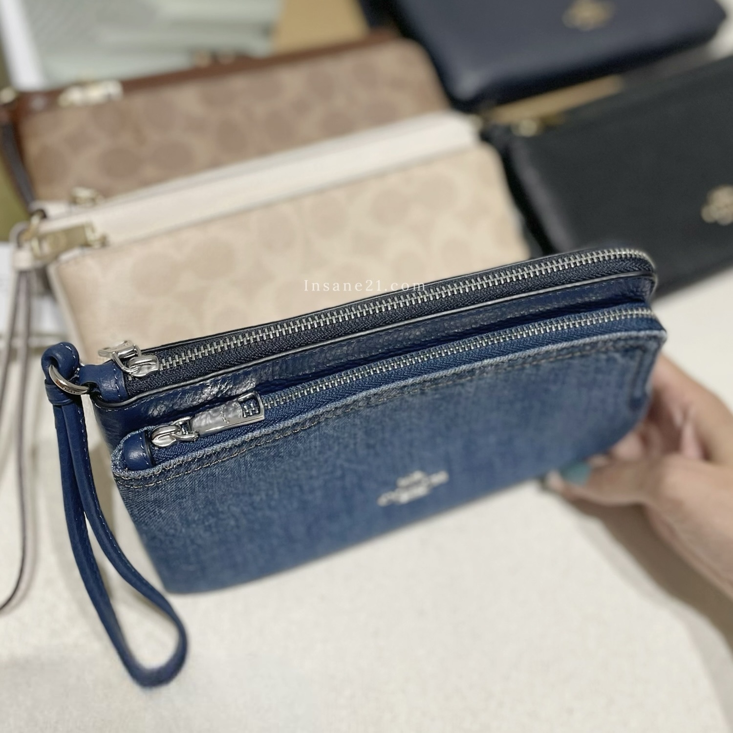 COACH DOUBLE ZIP WALLET 雙層 手提包 多功能 蔻馳