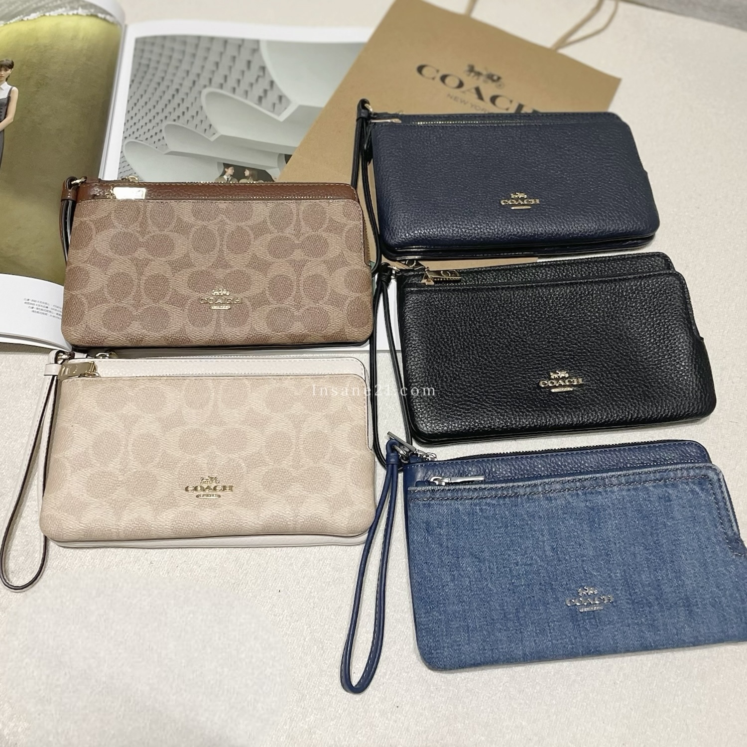 COACH DOUBLE ZIP WALLET 雙層 手提包 多功能 蔻馳
