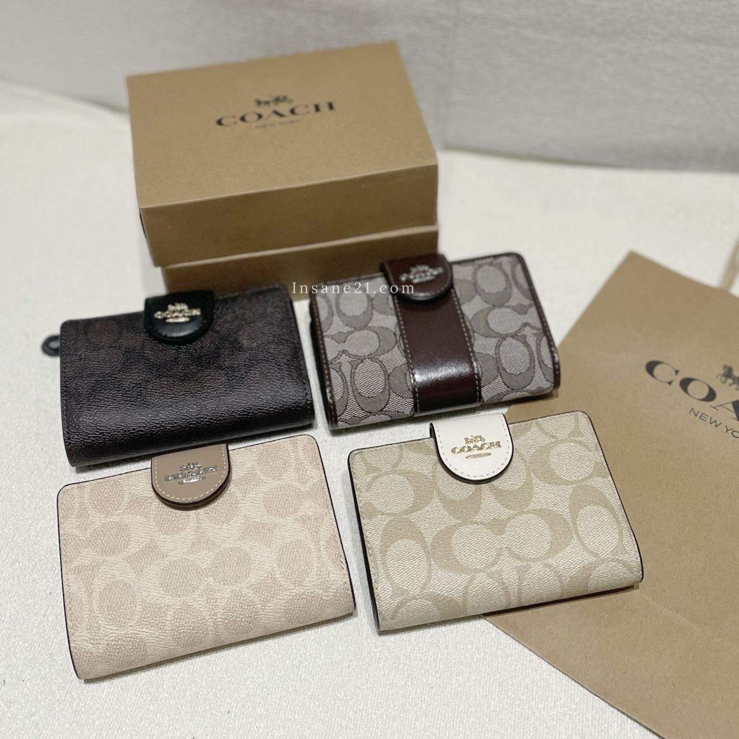 COACH ZIP WALLET 中型皮夾 大款 錢包 多色 蔻馳 代購
