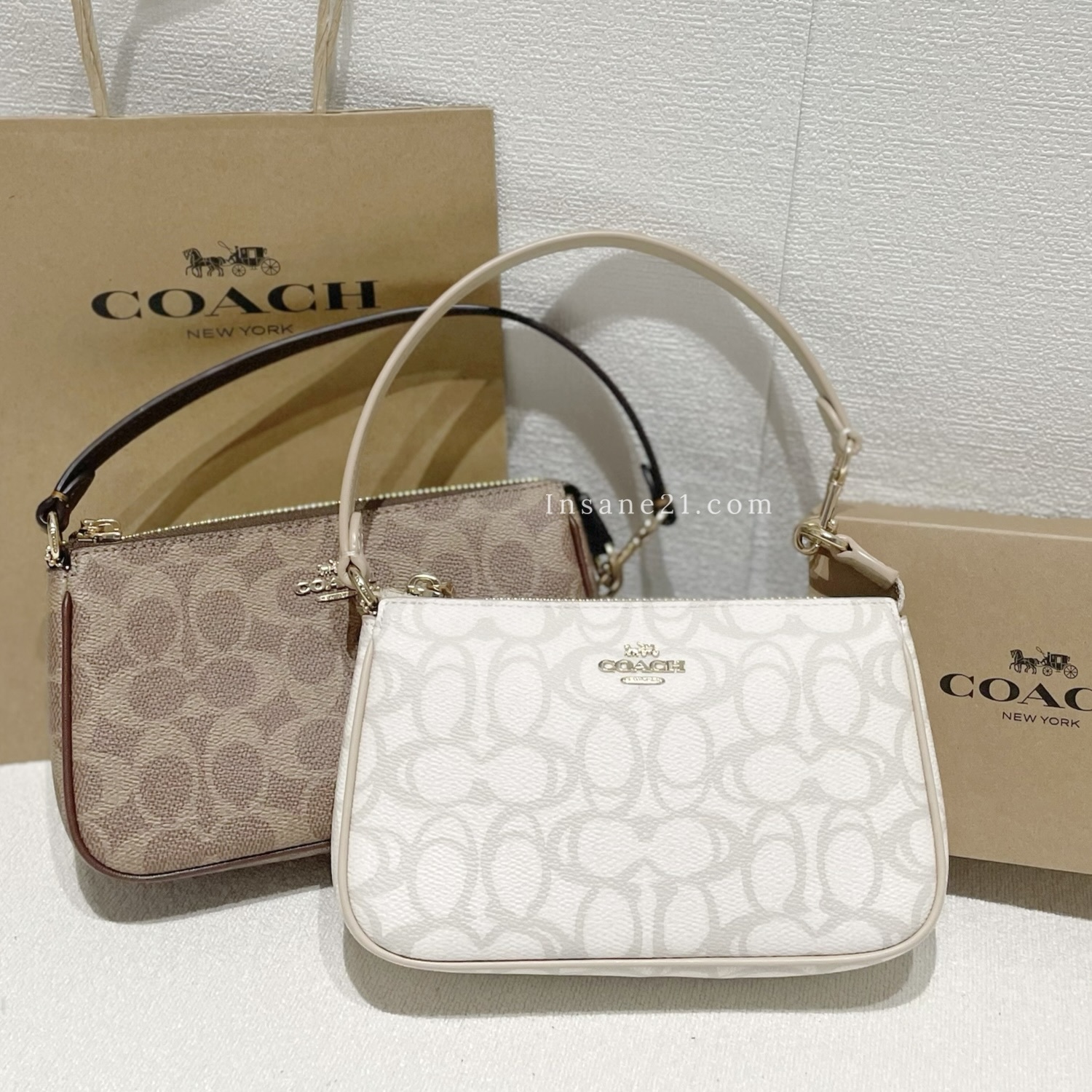 COACH NOLITA 19 SIG CANVAS 手提包 迷你 肩背包 兩用 老花 蔻馳 代購