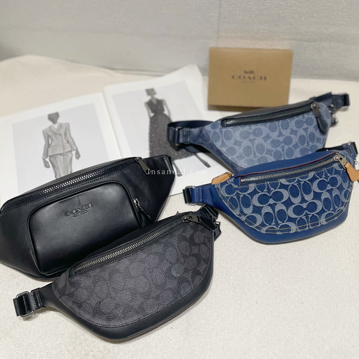 COACH WARREN MINI BELT BAG  老花圖案 腰包 斜跨包 蔻馳 代購