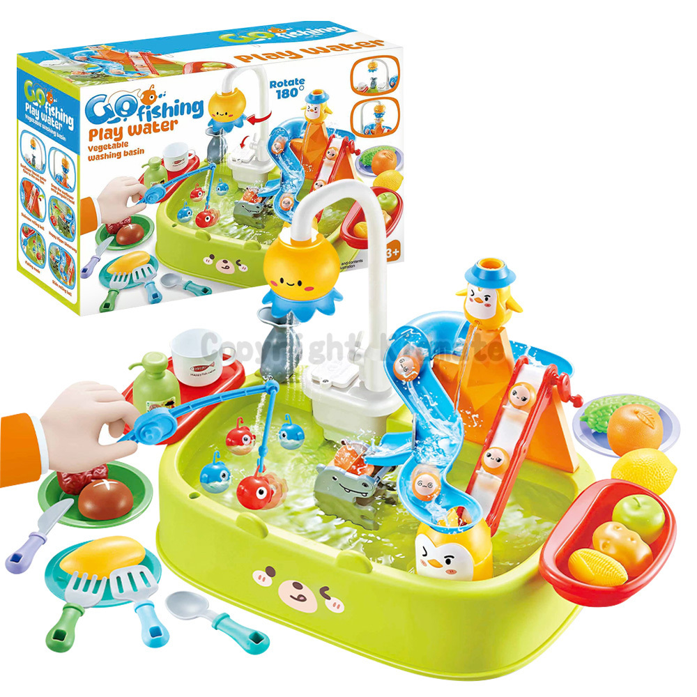 《 KIDMATE 》  電動軌道流理臺(綠)