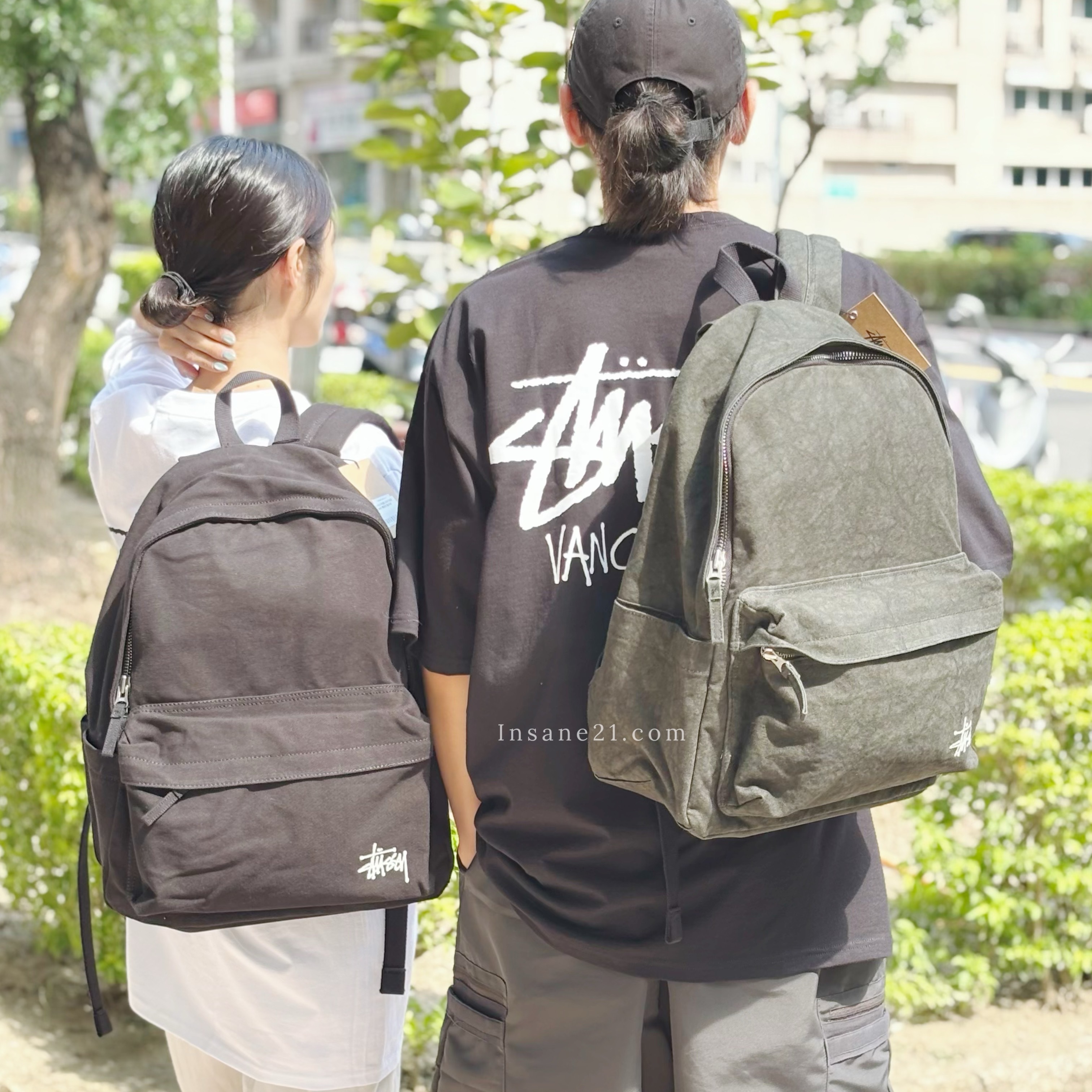 STUSSY 刺繡LOGO 後背包 帆布 雙肩包 基本款 Stüssy