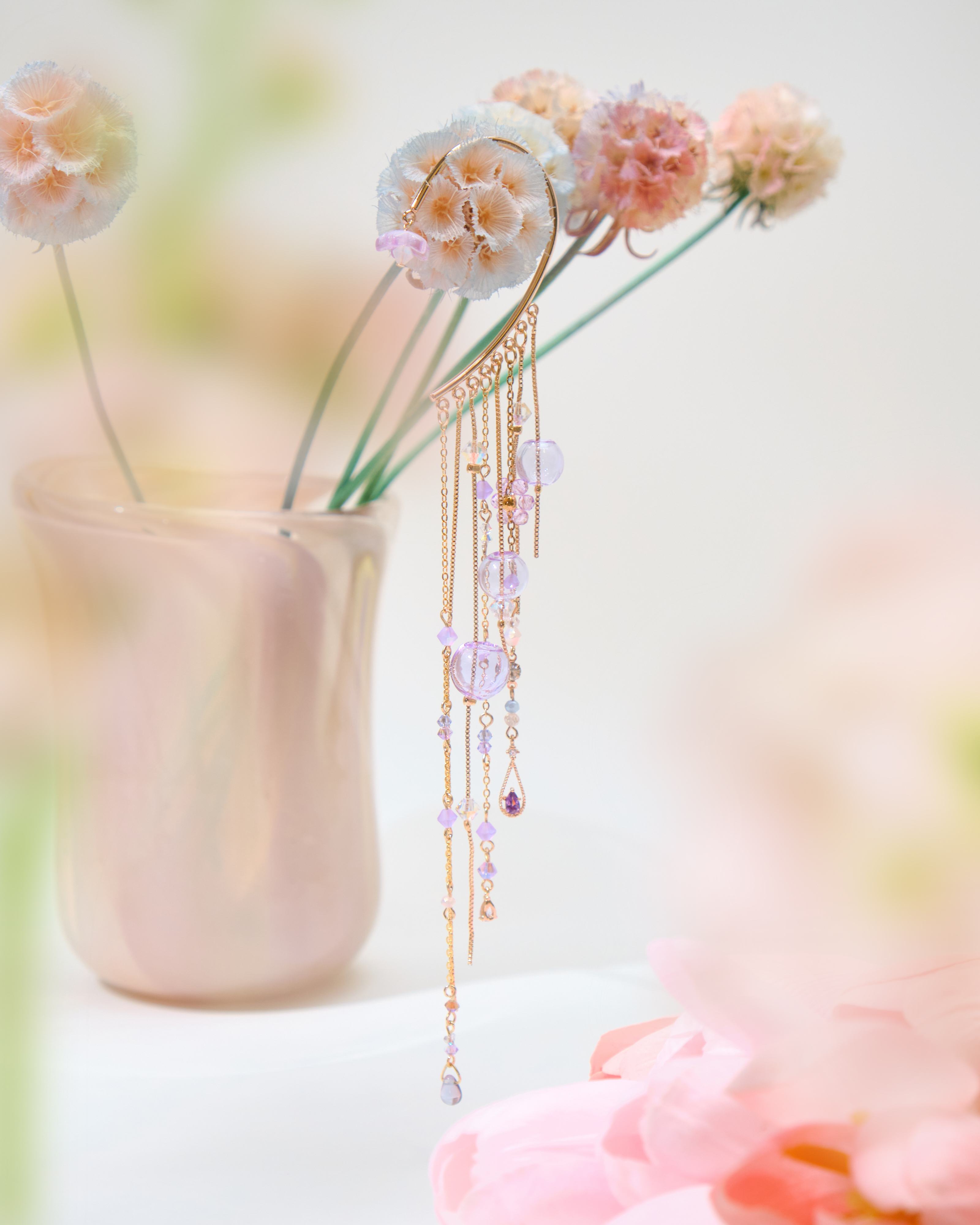 12527 Elegant Crystal Waterfall Ear Hook