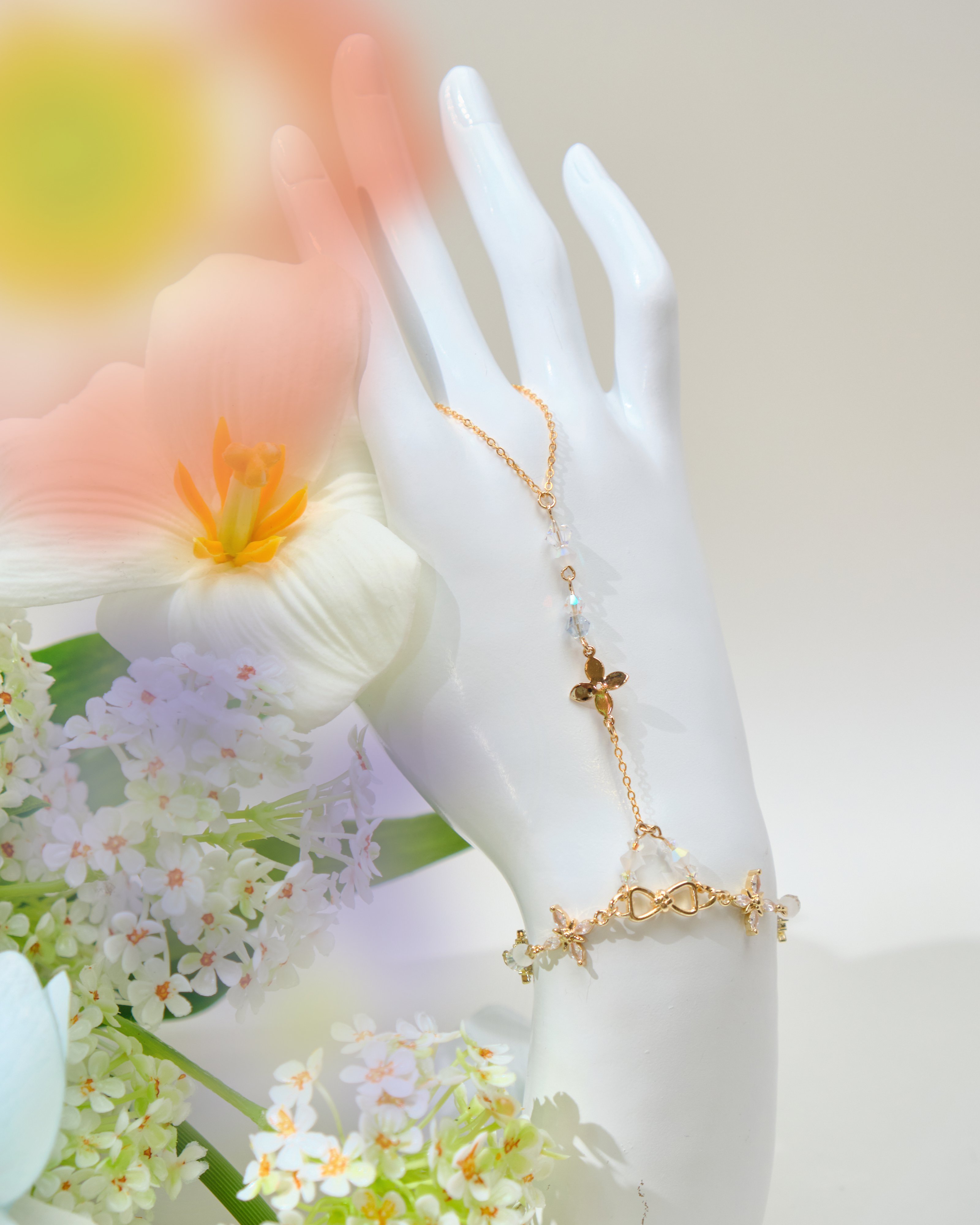 12540 Graceful Iridescent Crystal T-Bracelet