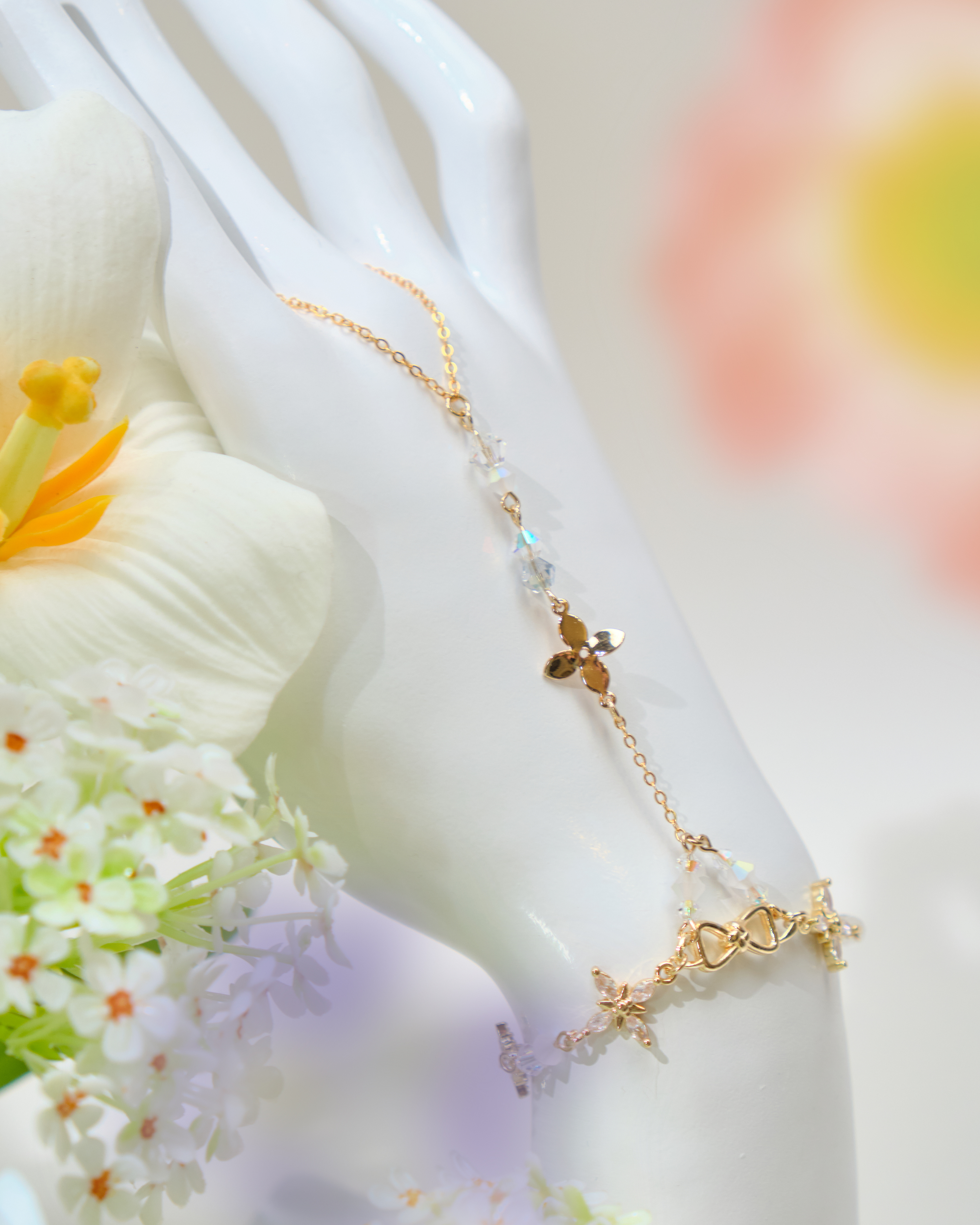 12540 Graceful Iridescent Crystal T-Bracelet