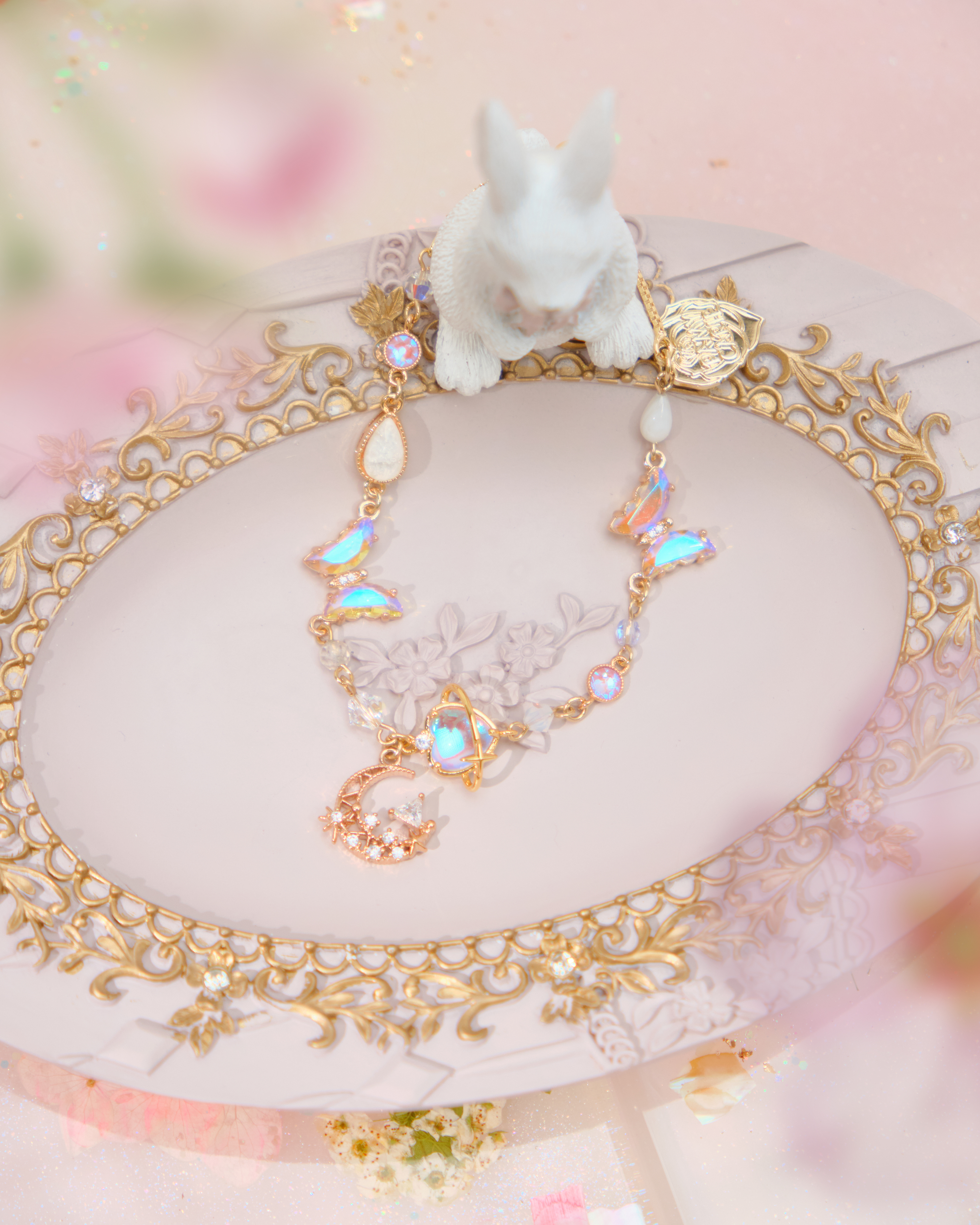 12545 Regal Gold-Plated Zircon Stretch Bracelet/Anklet