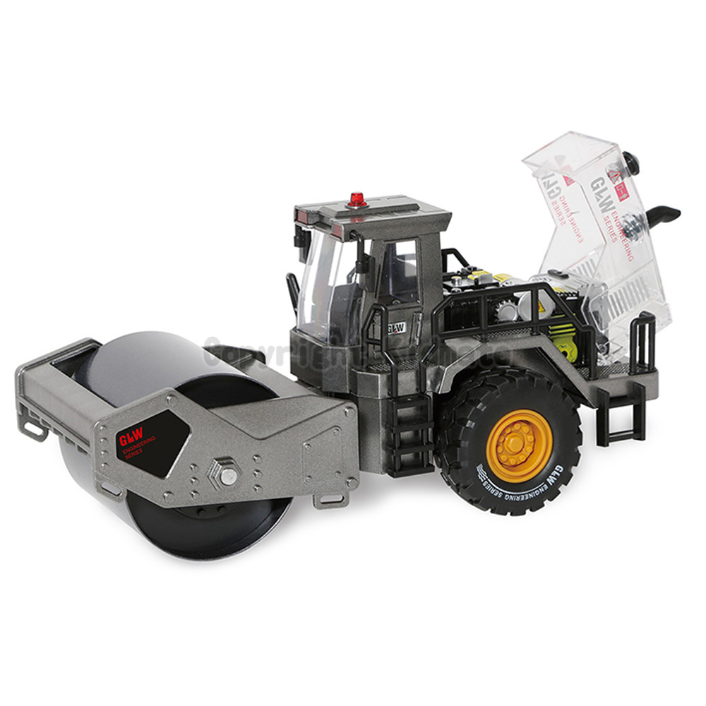 1:40合金迴力壓路機(混色)(隨機出貨)