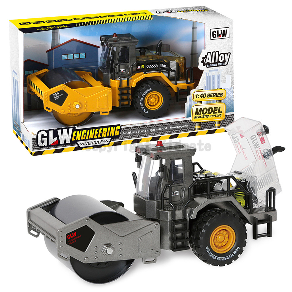 1:40合金迴力壓路機(混色)(隨機出貨)