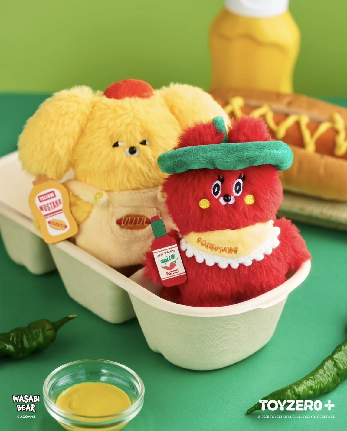 WASABIBEAR 調味料系列 毛絨吊飾盲盒