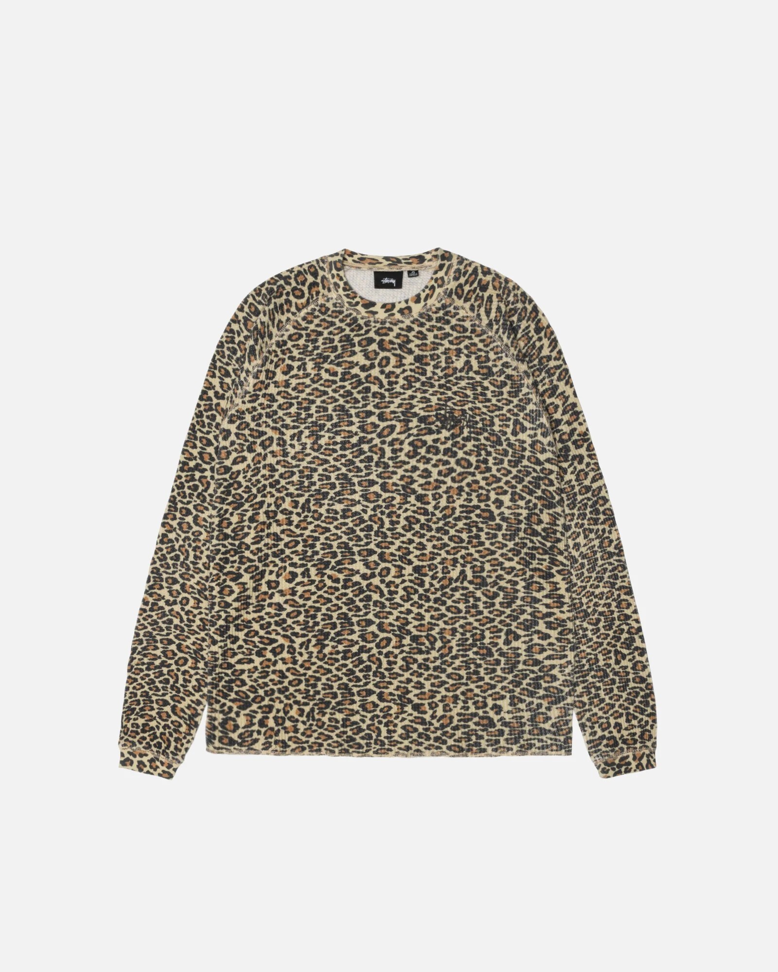 Stussy 華夫格水洗長袖 BASIC STÜSSY THERMAL 豹紋