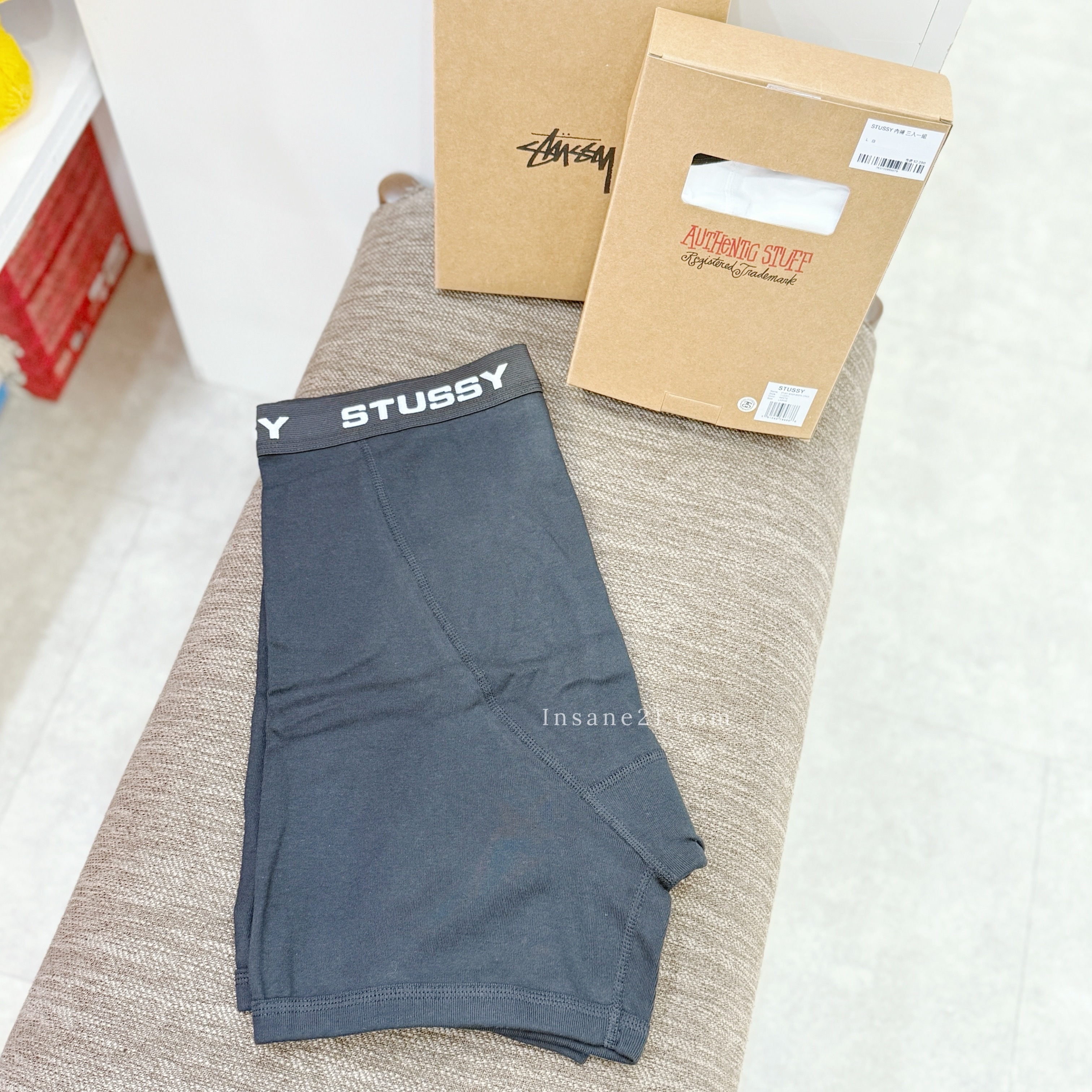 STUSSY BOXER BRIEFS 內褲 四角褲 貼身衣物 三入一組