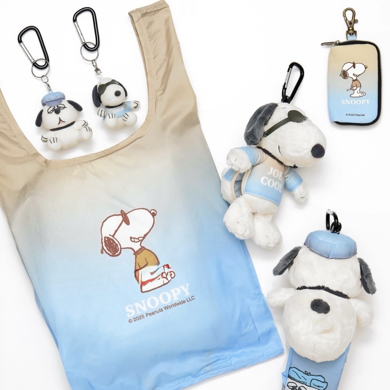 SNOOPY 史努比 JOE COOl＆OLAF 絨毛吊飾 藍色漸層 奧拉夫 飛行眼鏡 大款/迷你