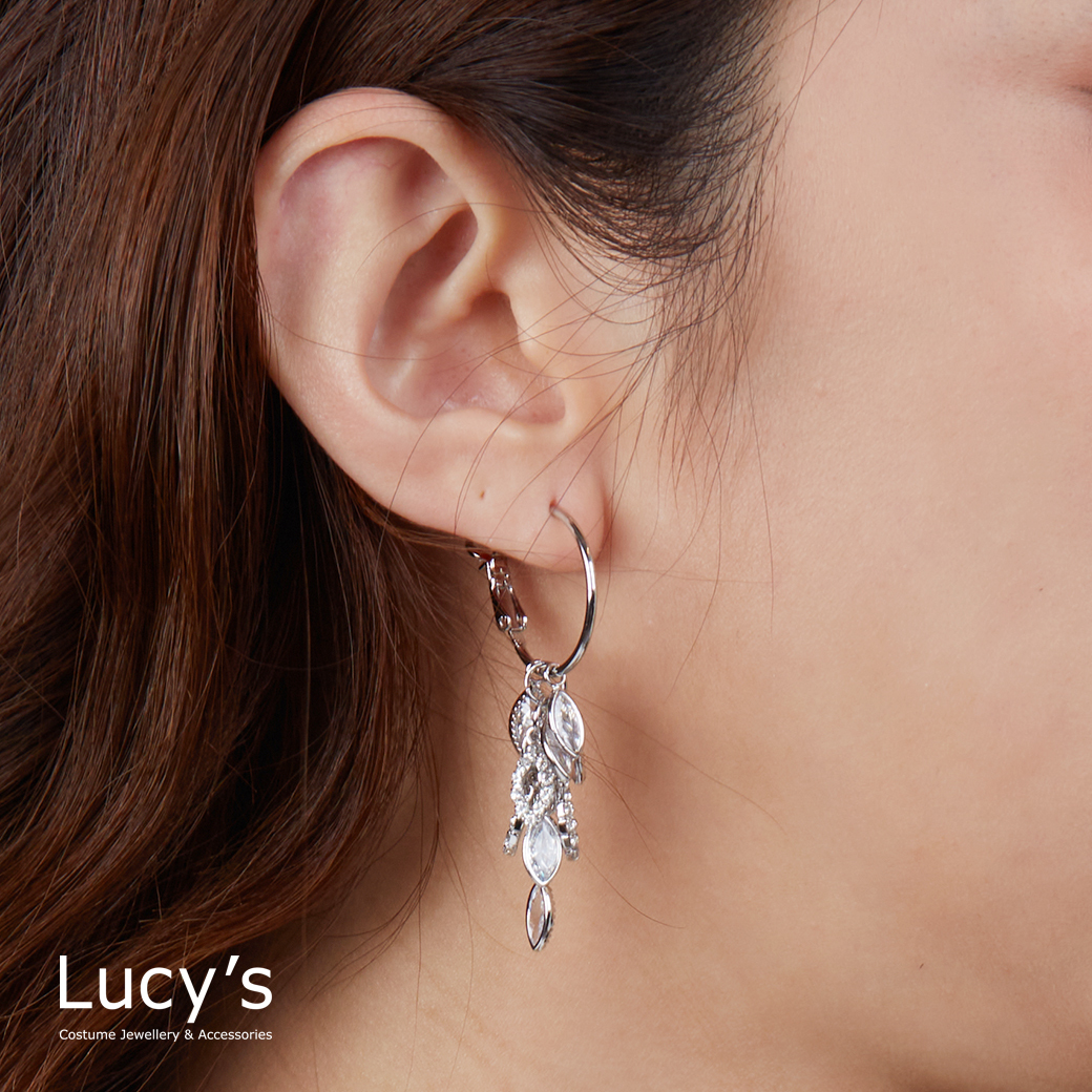 冰晶玉葉 耳環 (二色) (123824/123825)