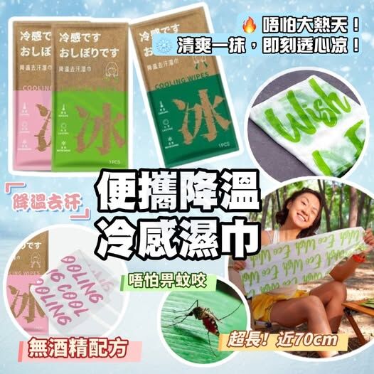 S19810 草本降温去汗濕巾（1套5片）