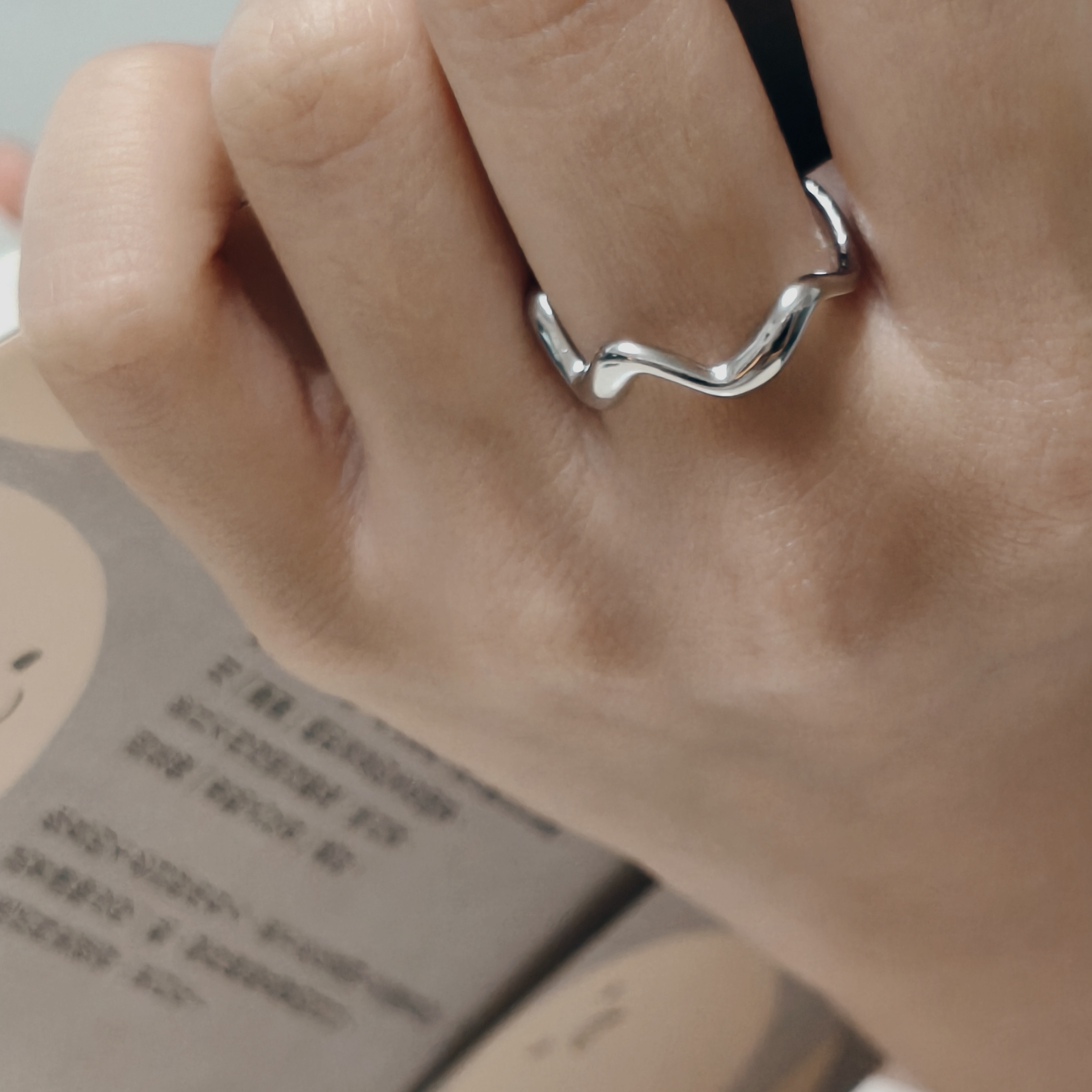 個性波浪_開口戒