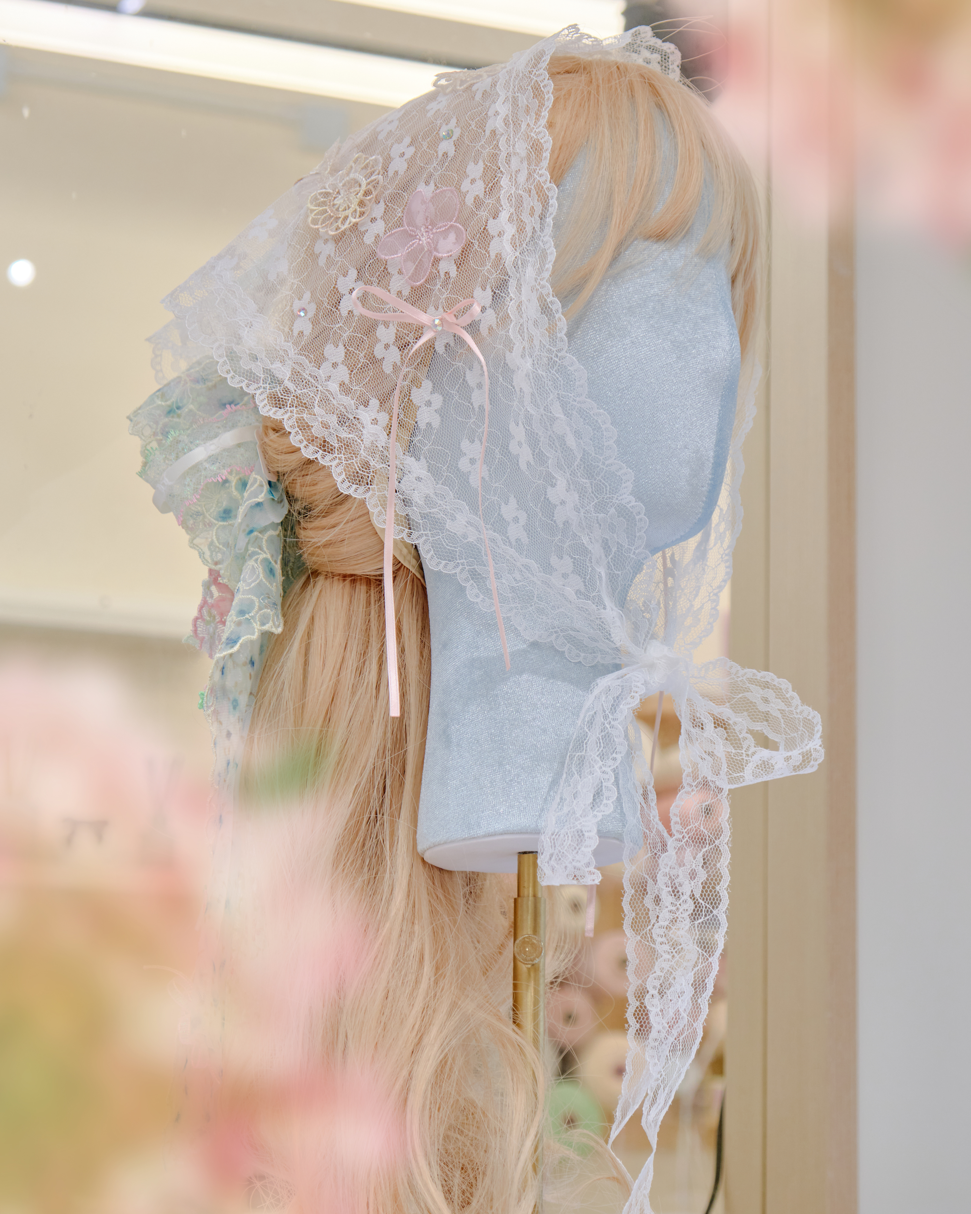 12649 Multi-Use Lace Headscarf/Waist Belt/Top Overlay