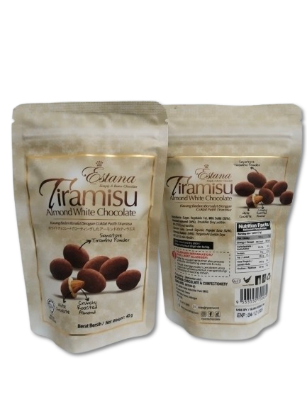 Estana Tiramisu Almond White Chocolate 40g