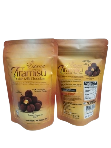 Estana Tiramisu Durian Milk Chocolate 40g