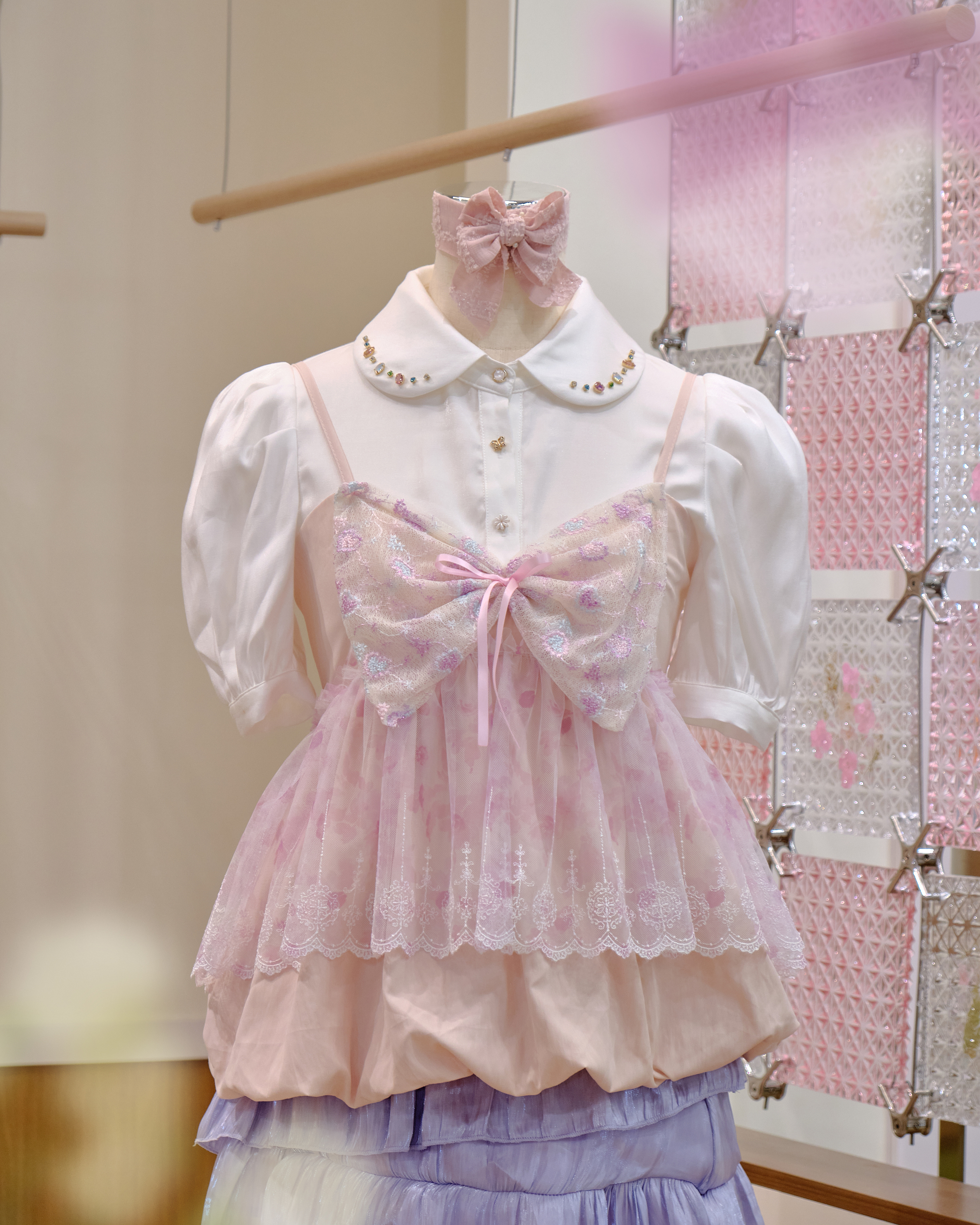 12619 Large Bow Strap Bubble Top