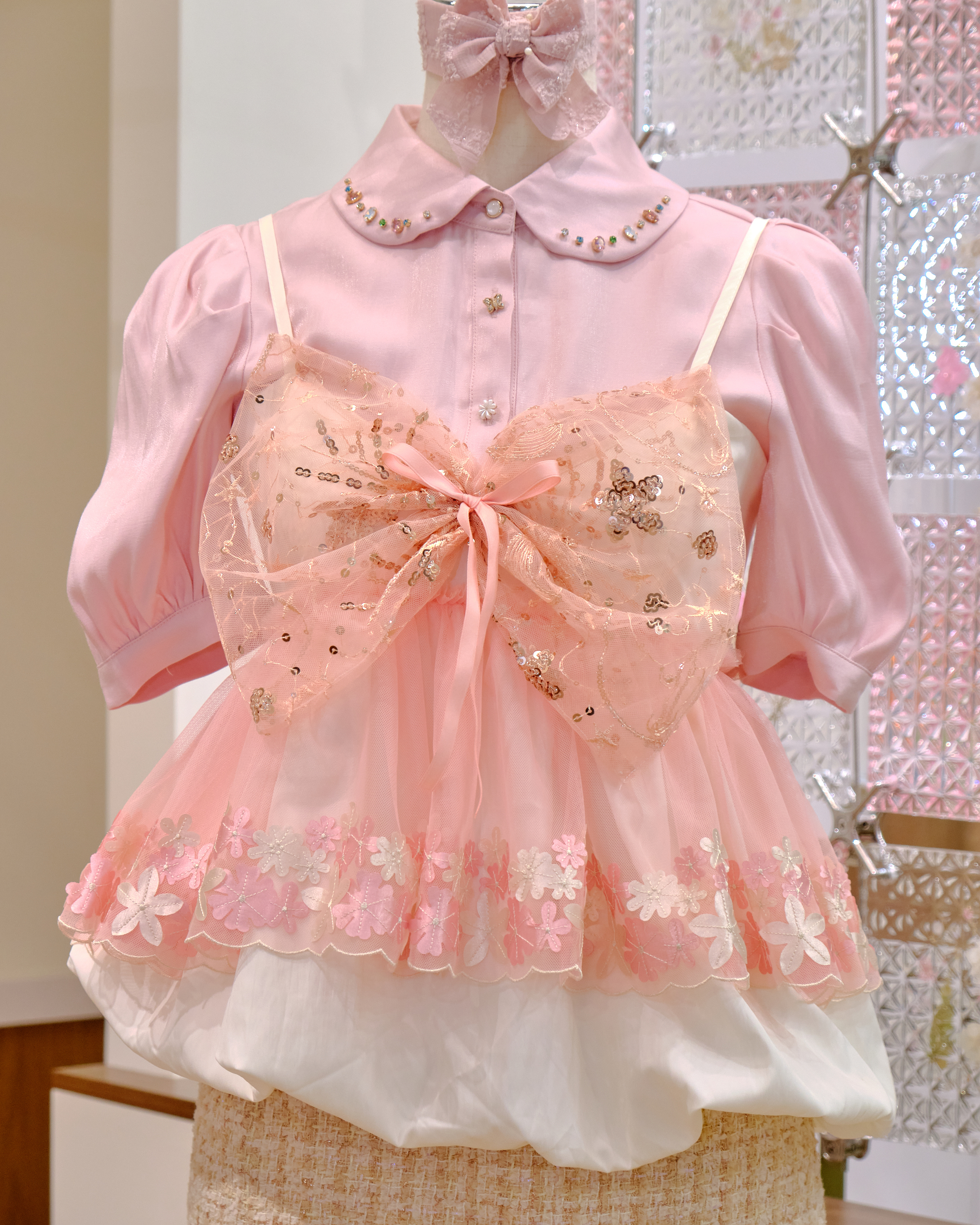 12618 Large Bow Strap Bubble Top