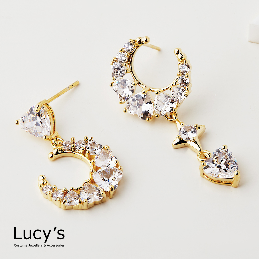 閃愛彎月 耳環 (二色) (124204/117511)