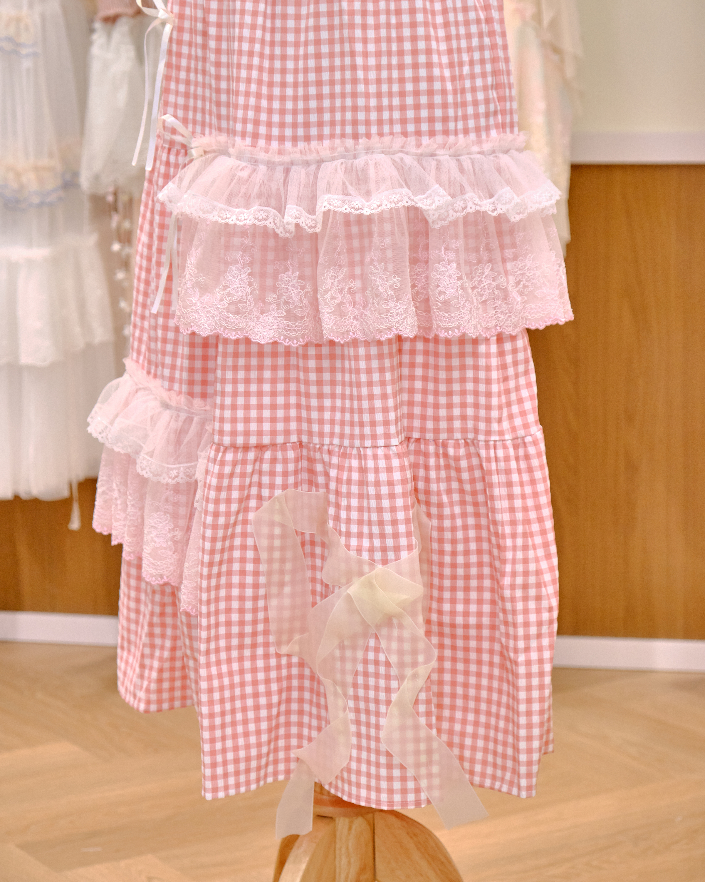 12630 Simple Floral Layered Skirt