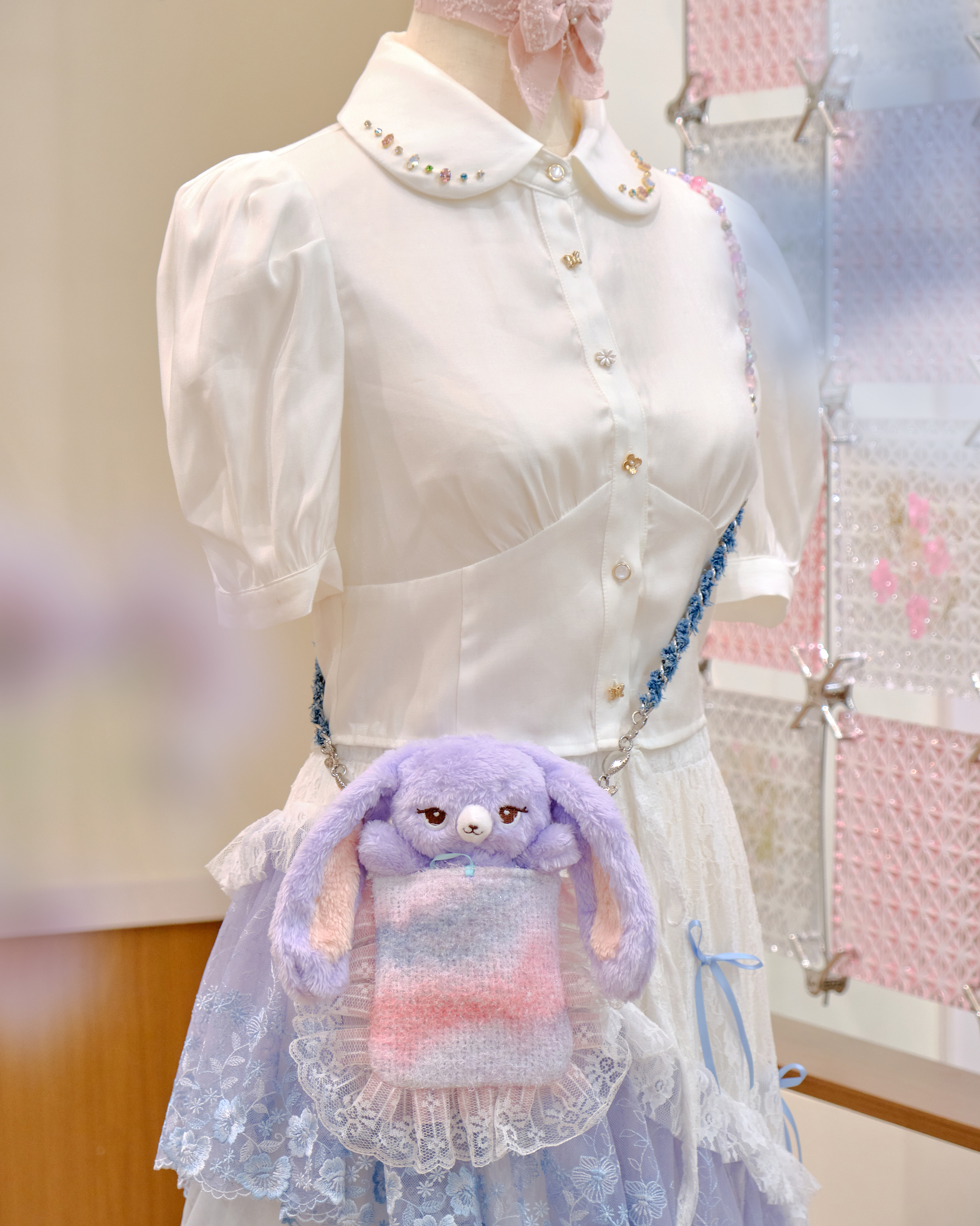 12639 Cute Mini Patchwork Crossbody Bag with Multi-Use Strap/Waist Chain/Bracelet