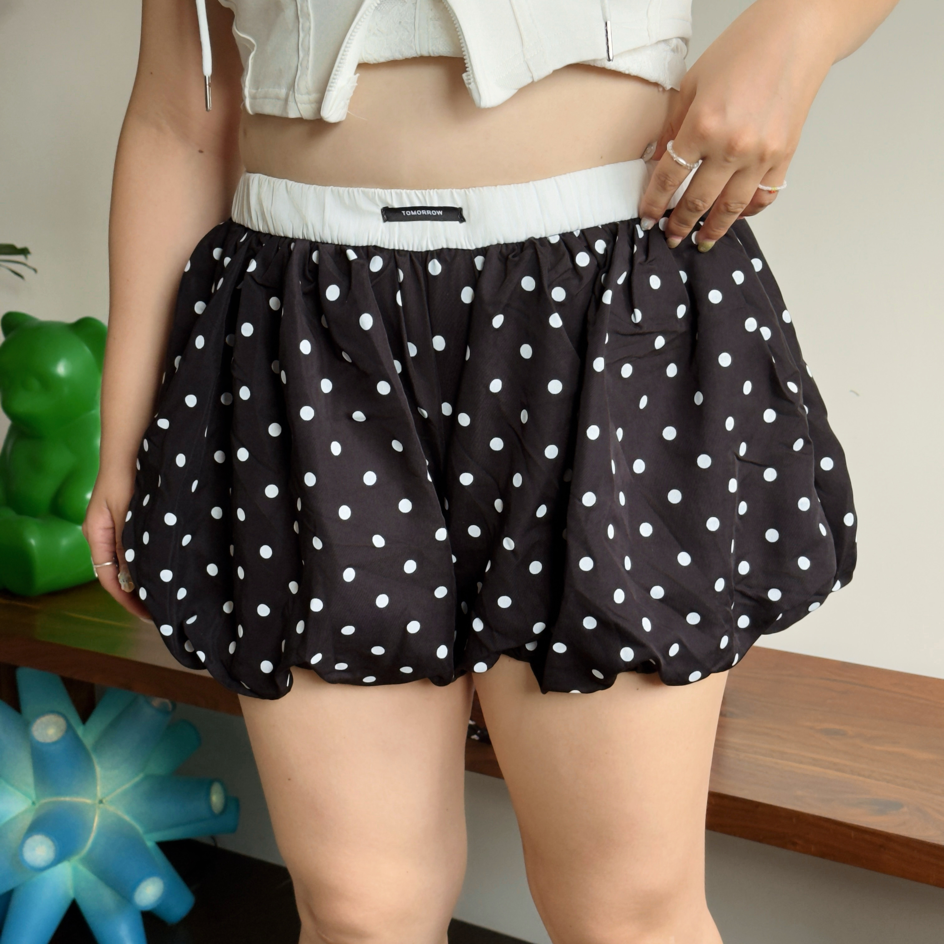 B6 點點心動 美式復古裙褲