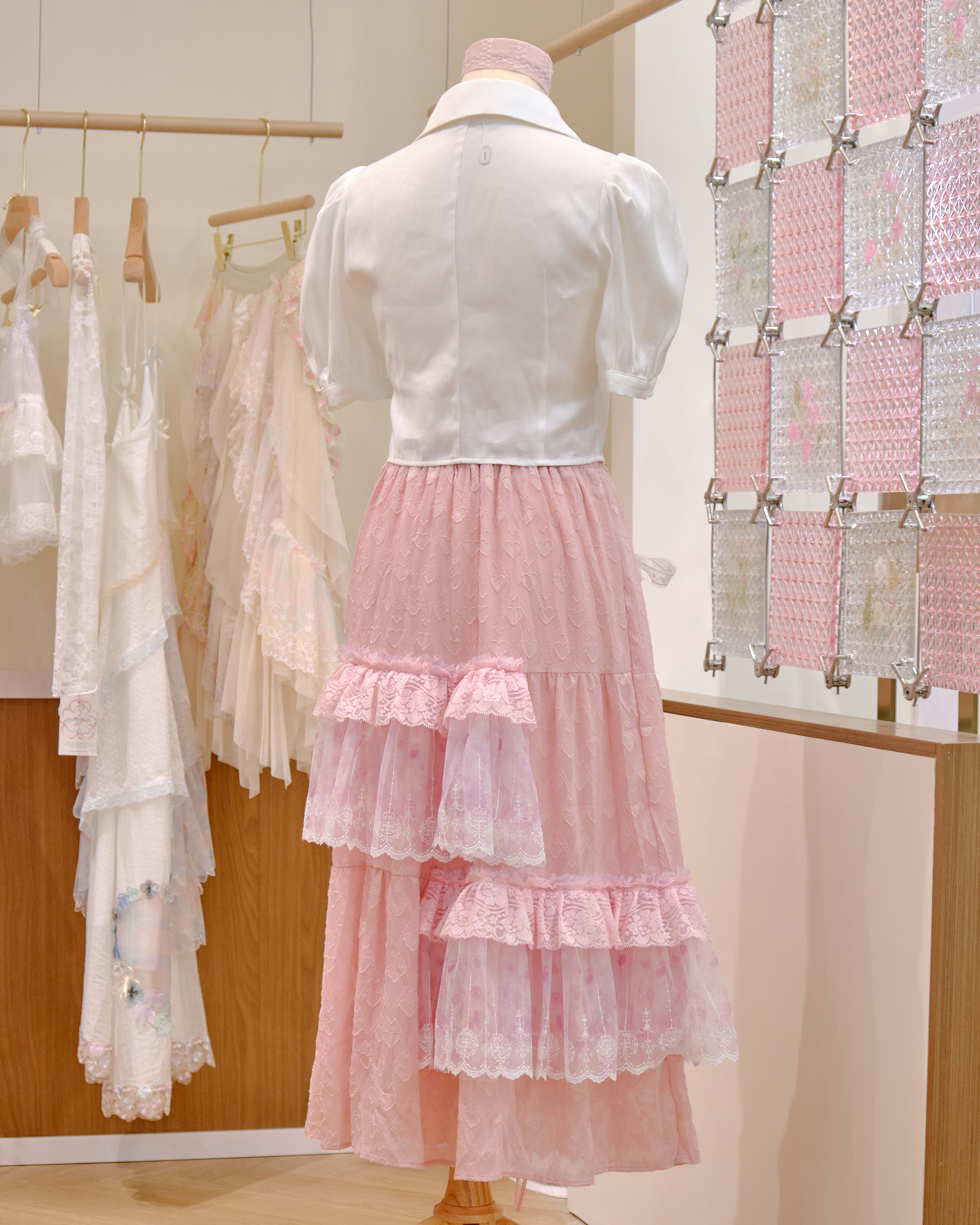 12627 Simple Floral Layered Skirt