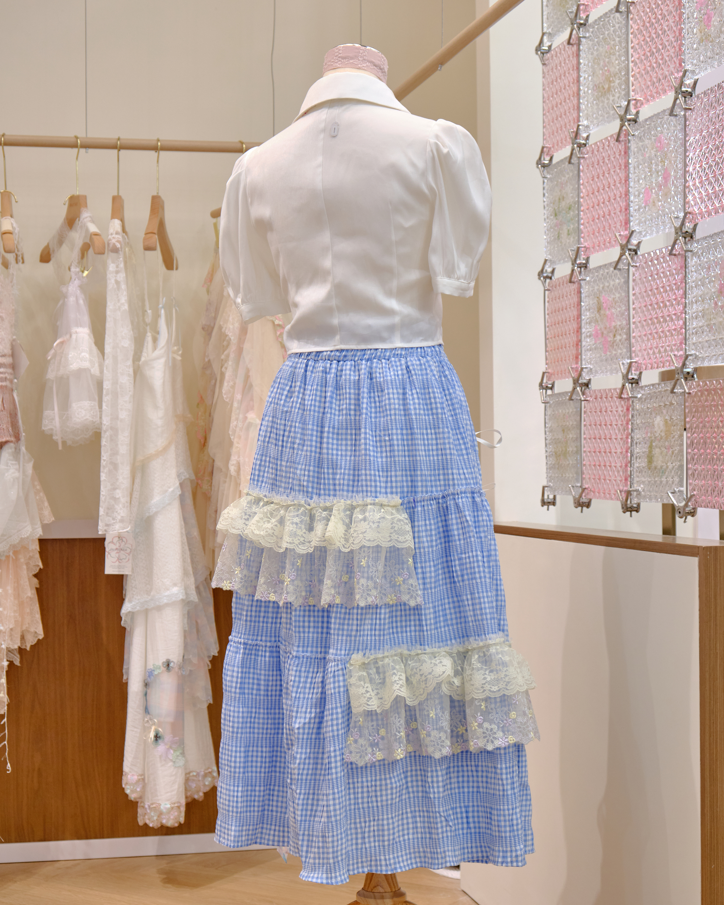 12629 Simple Floral Layered Skirt