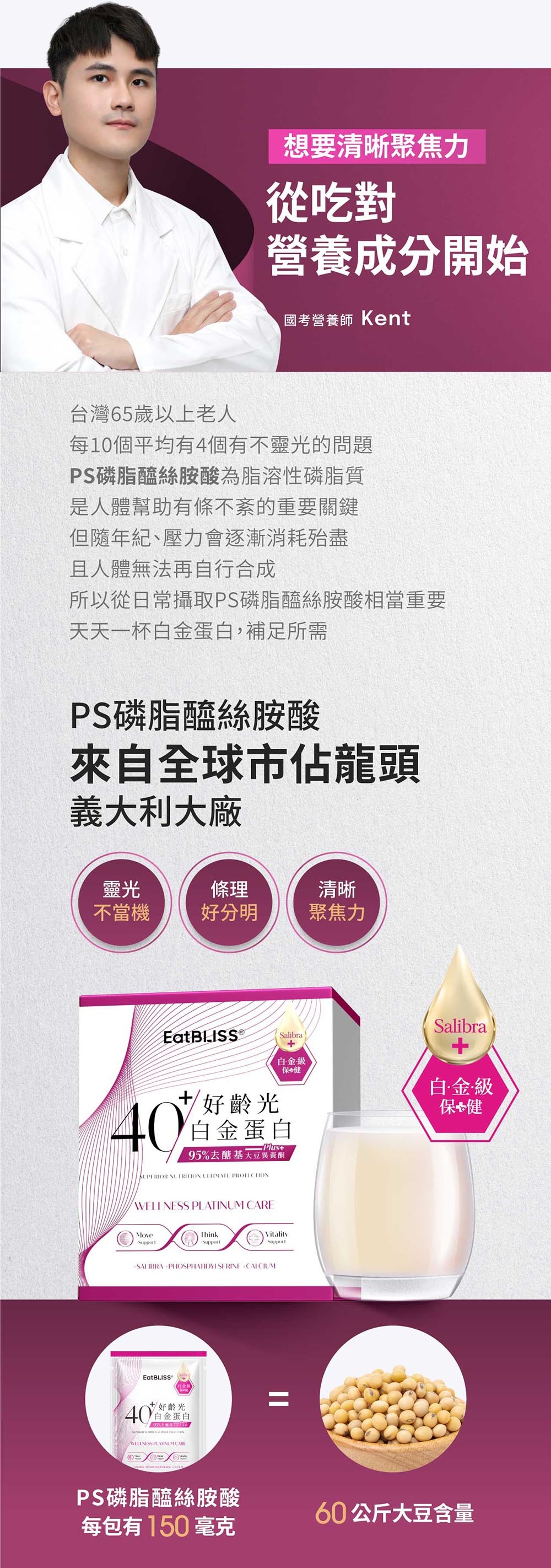 【Eatbliss 益比喜】好齡光白金蛋白大豆異黃酮plus(奶素)