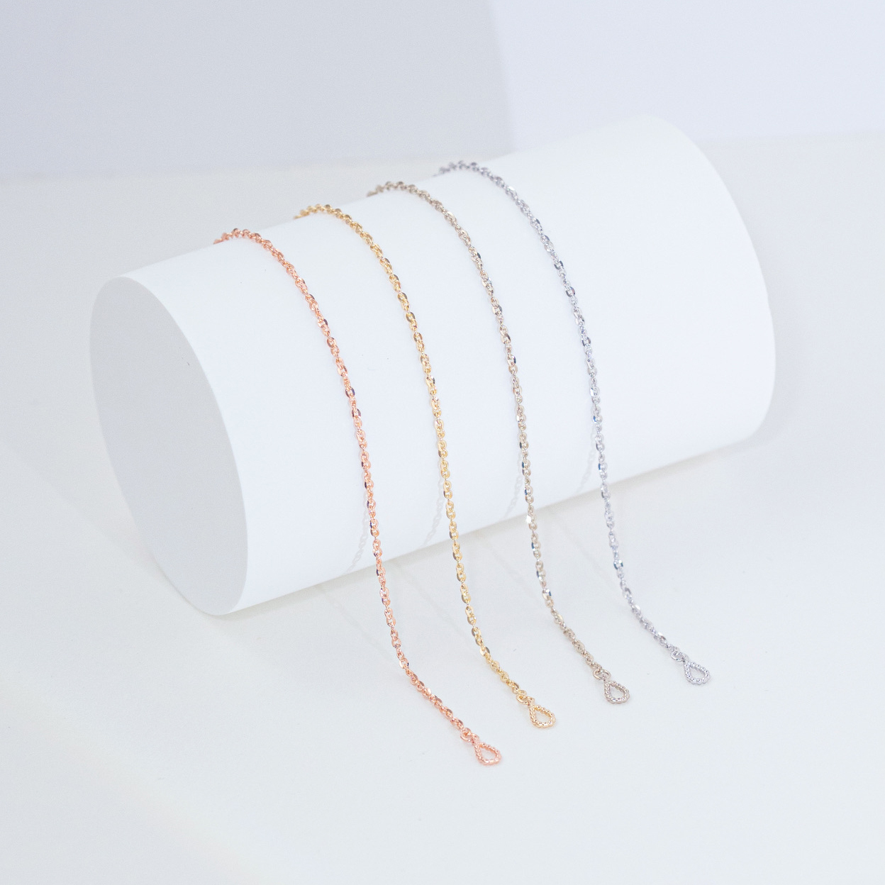 14K扭扭閃亮素手鍊