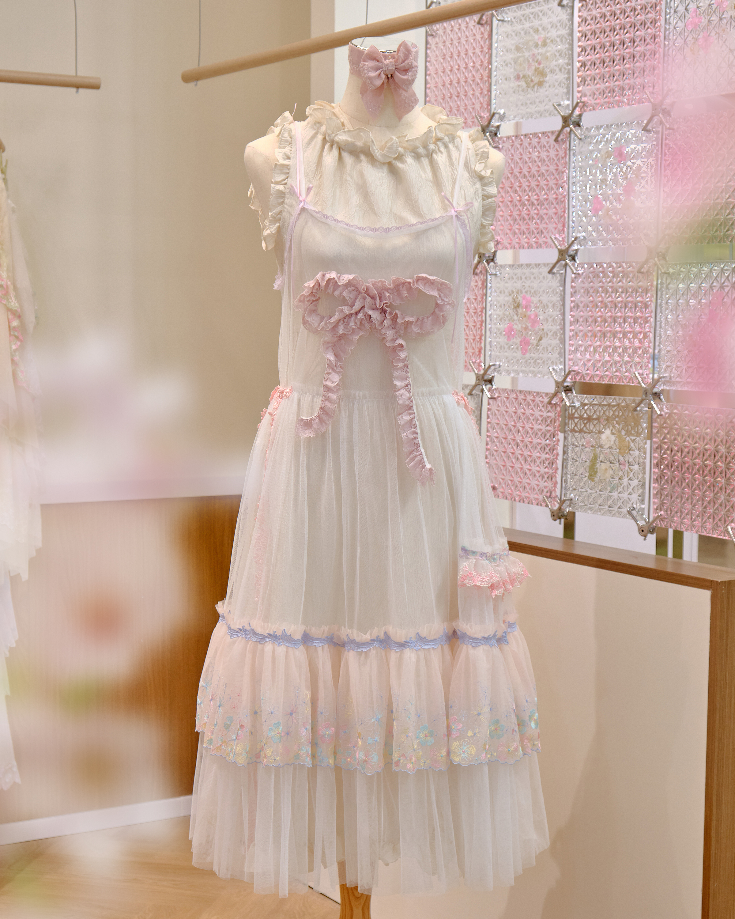 12593 Classic Sheer Lace Long Dress with Adjustable Side Belts