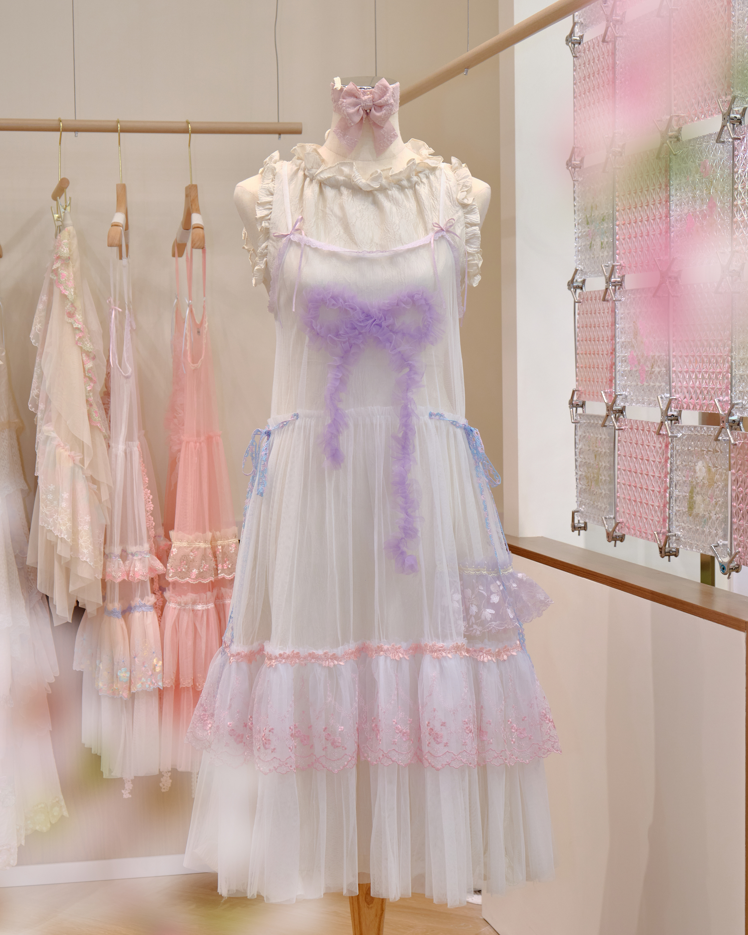 12588 Classic Sheer Lace Long Dress with Adjustable Side Belts