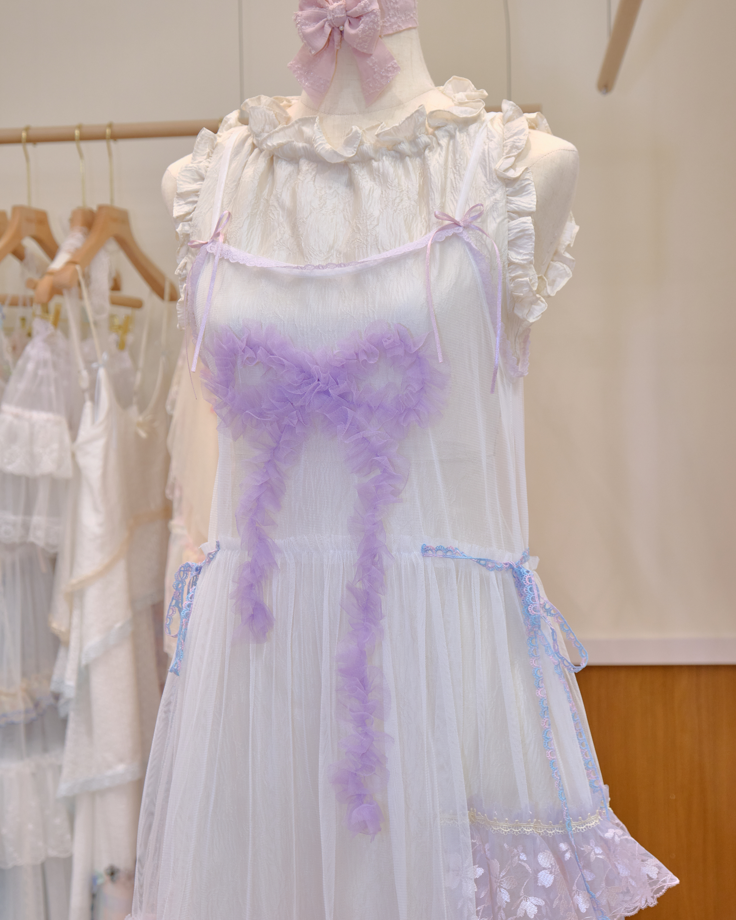 12588 Classic Sheer Lace Long Dress with Adjustable Side Belts