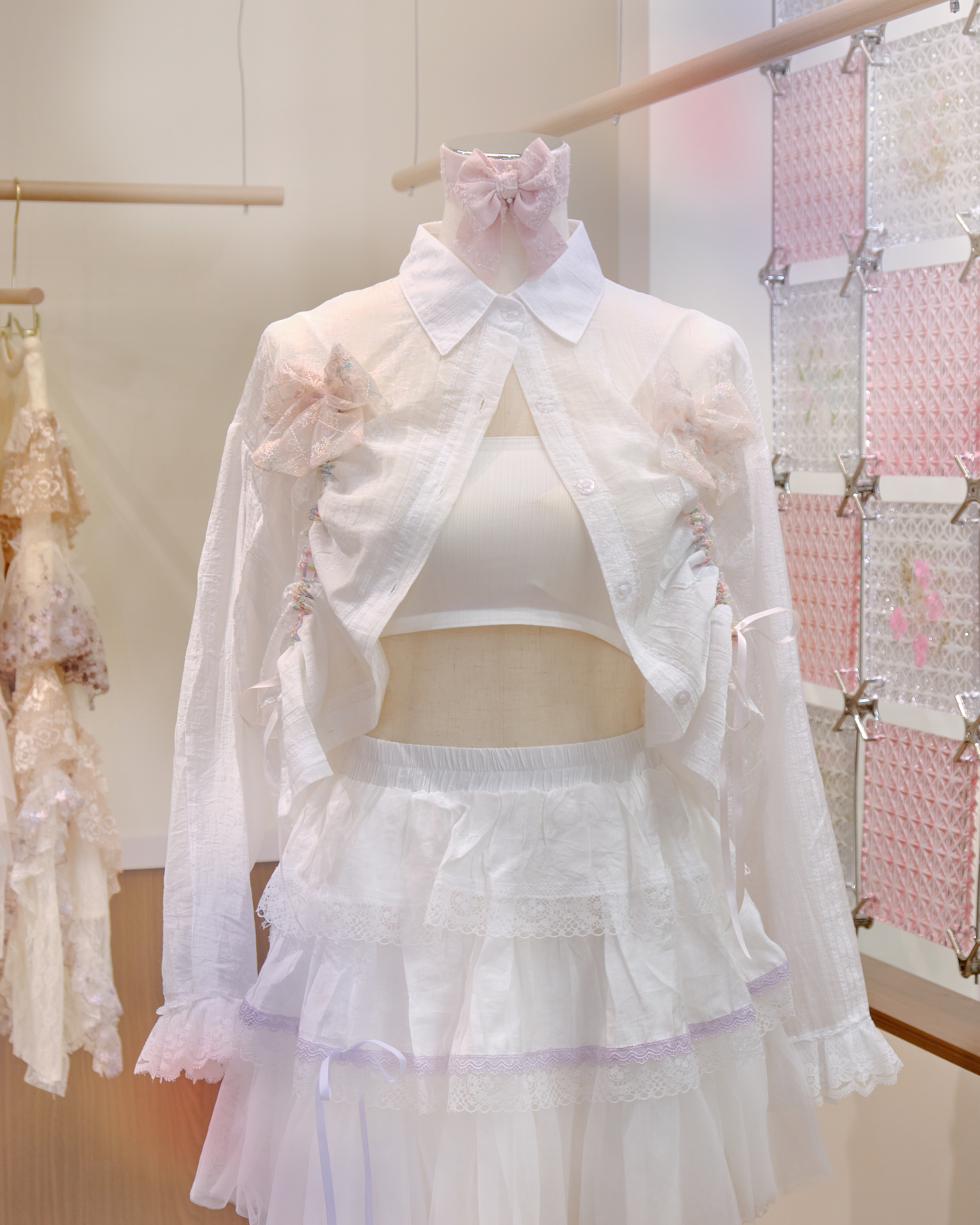 12586 2-Way Drawstring Double Bow Sun-Protective Shirt/Jacket