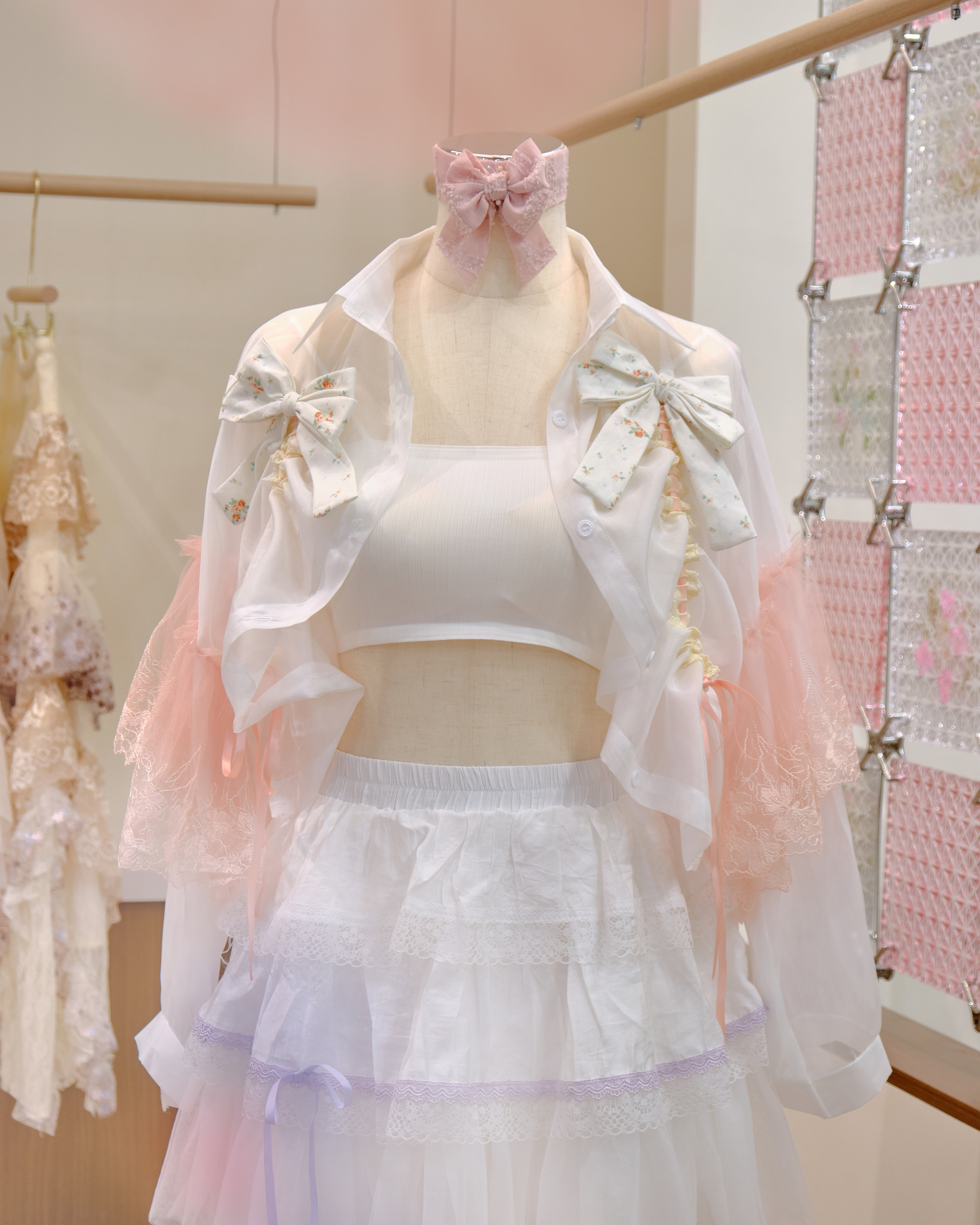 12585 2-Way Drawstring Double Bow Sun-Protective Shirt/Jacket