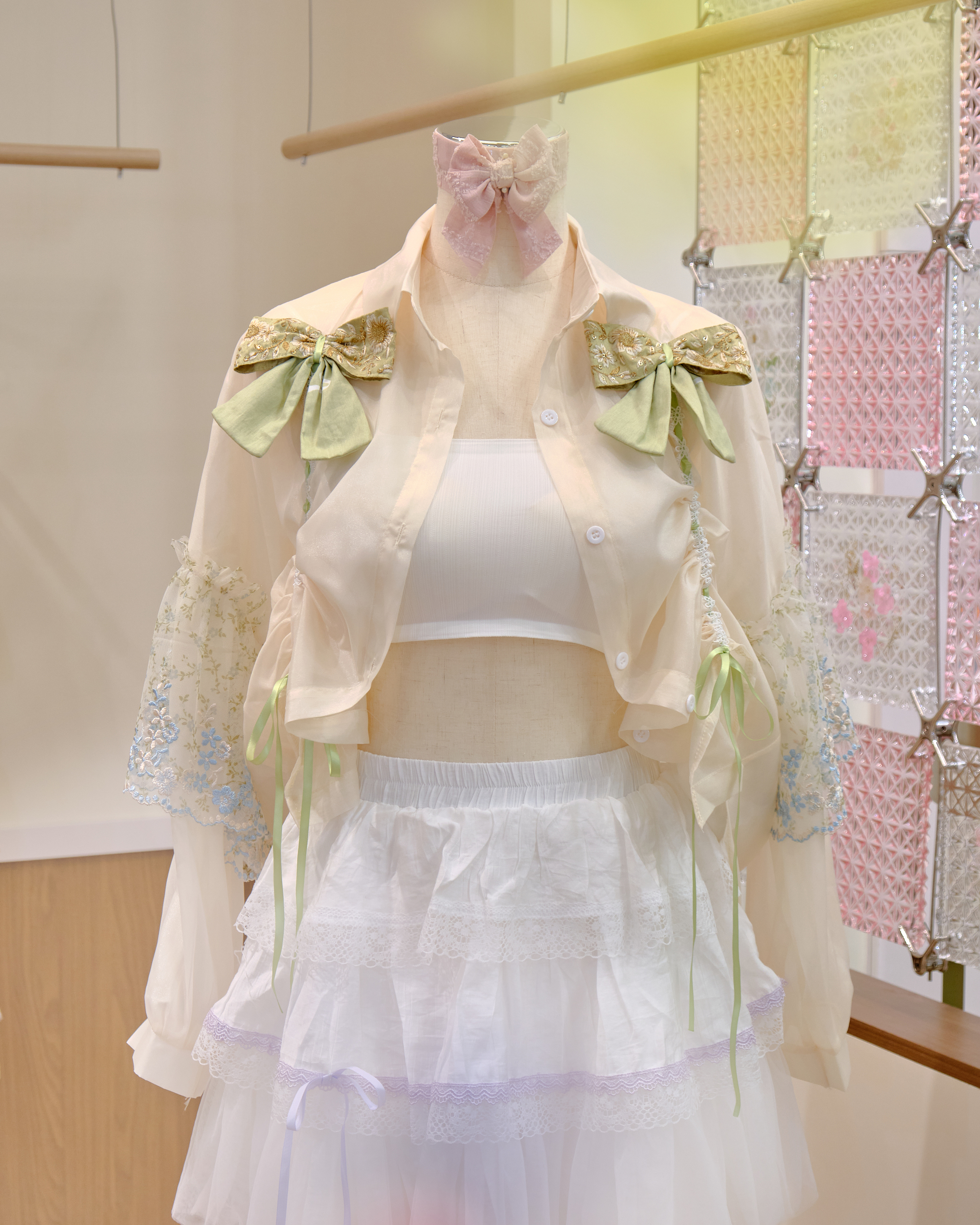 12584 2-Way Drawstring Double Bow Sun-Protective Shirt/Jacket