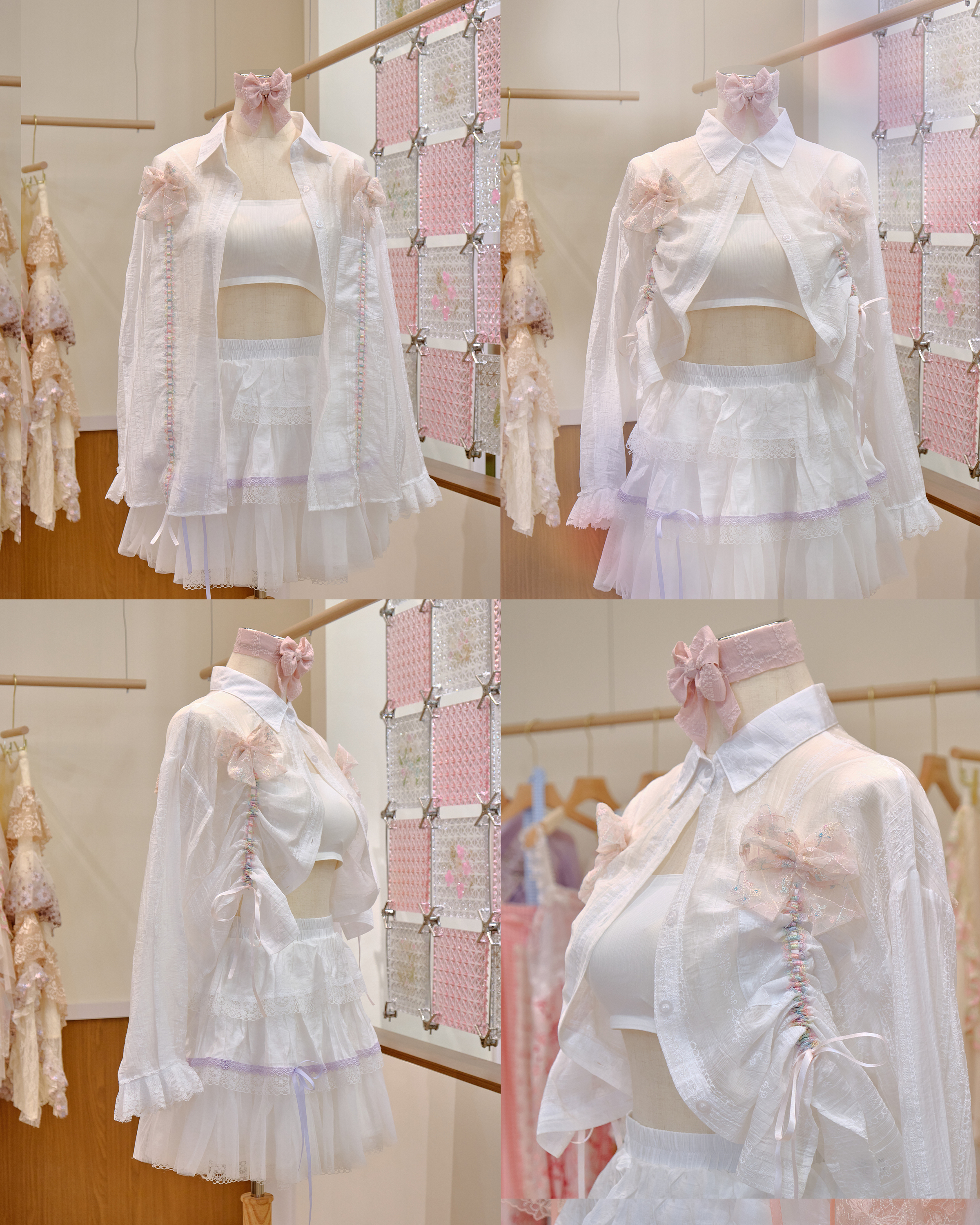 12586 2-Way Drawstring Double Bow Sun-Protective Shirt/Jacket