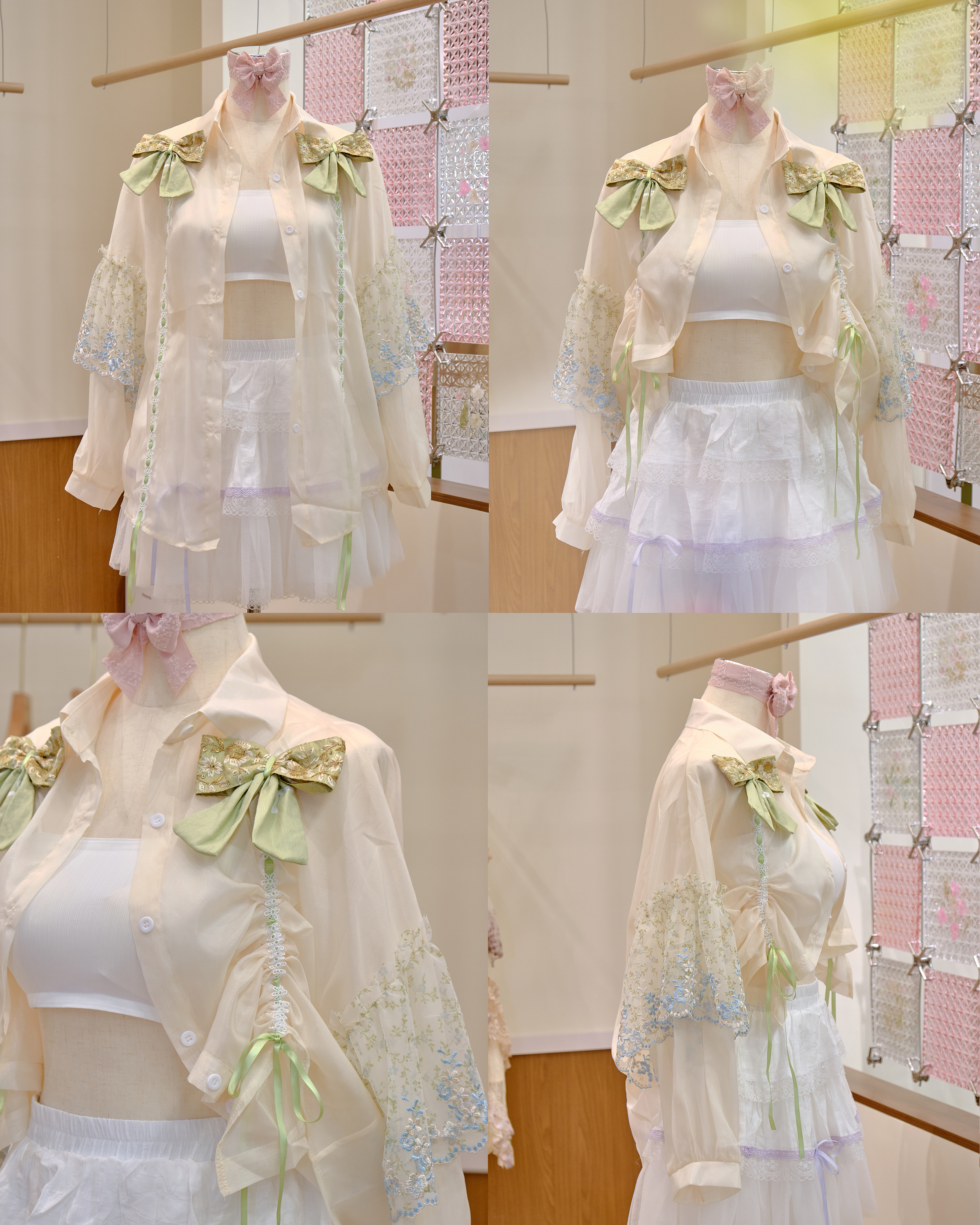 12584 2-Way Drawstring Double Bow Sun-Protective Shirt/Jacket