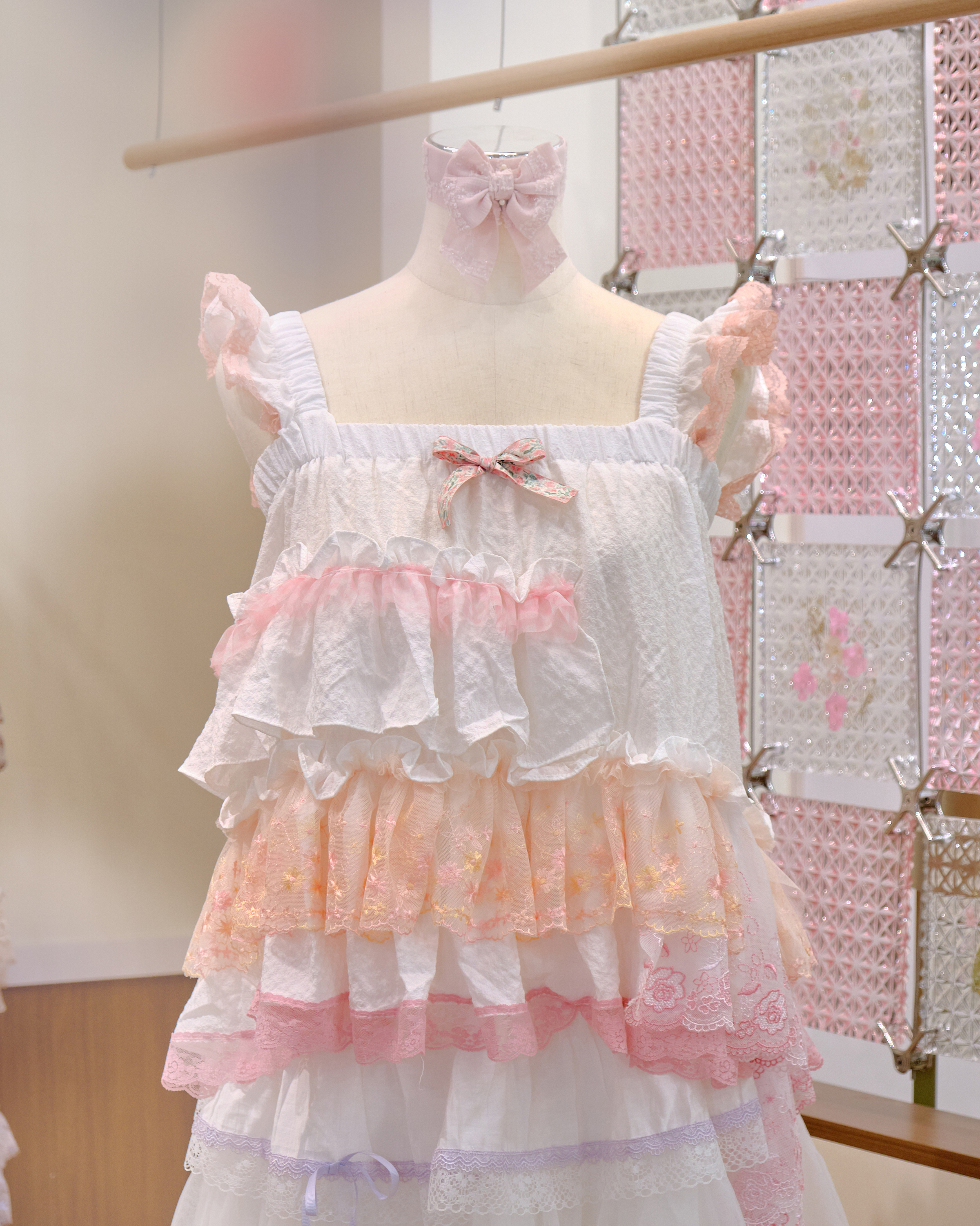 12582 Ruffle Strap Elastic Waist Irregular Layered Top