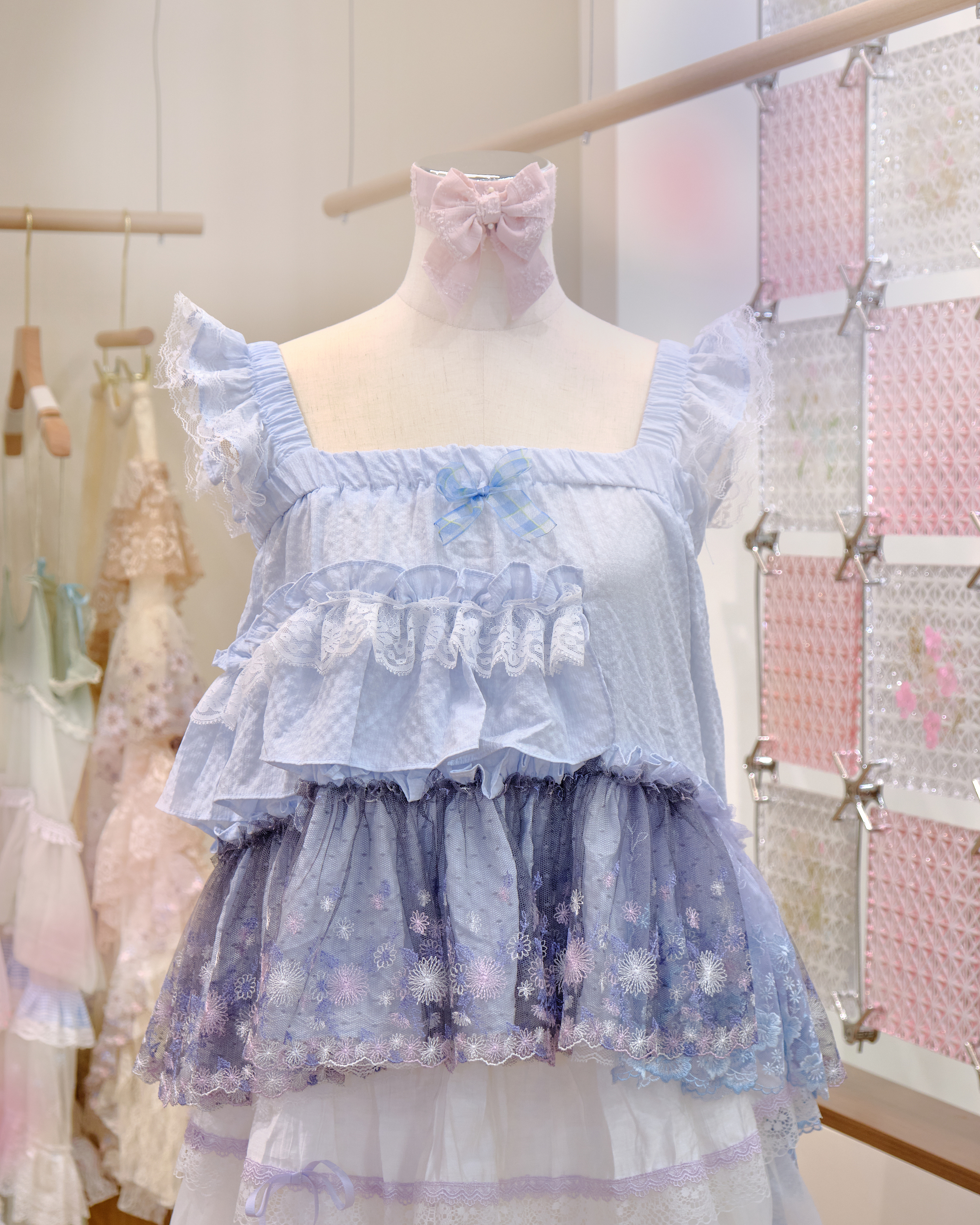 12580 Ruffle Strap Elastic Waist Irregular Layered Top