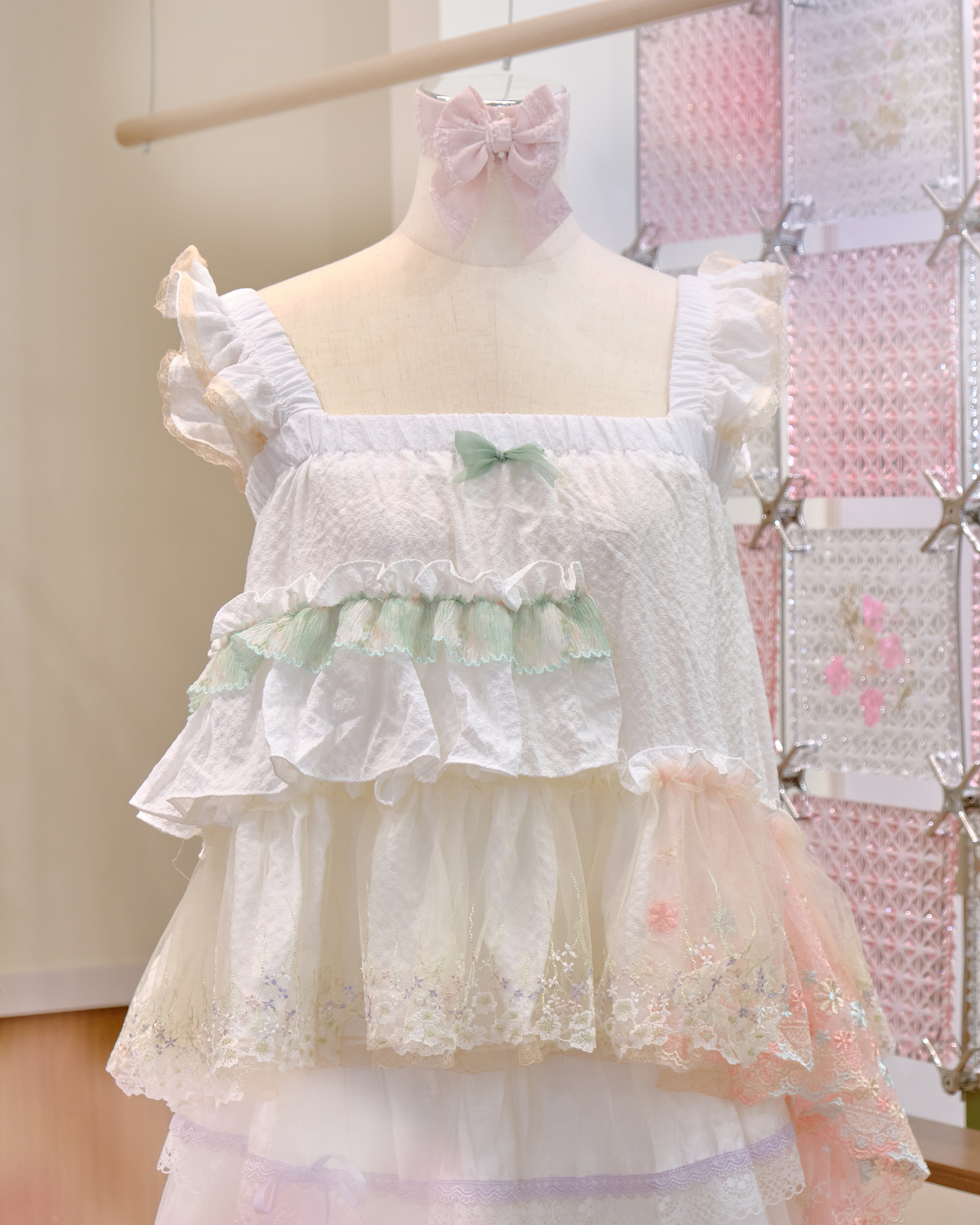 12578 Ruffle Strap Elastic Waist Irregular Layered Top